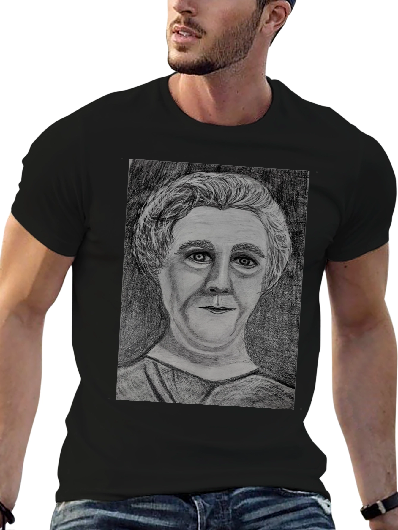 Eleanor Roosevelt Sketch T-Shirt - Unisex Black Tee