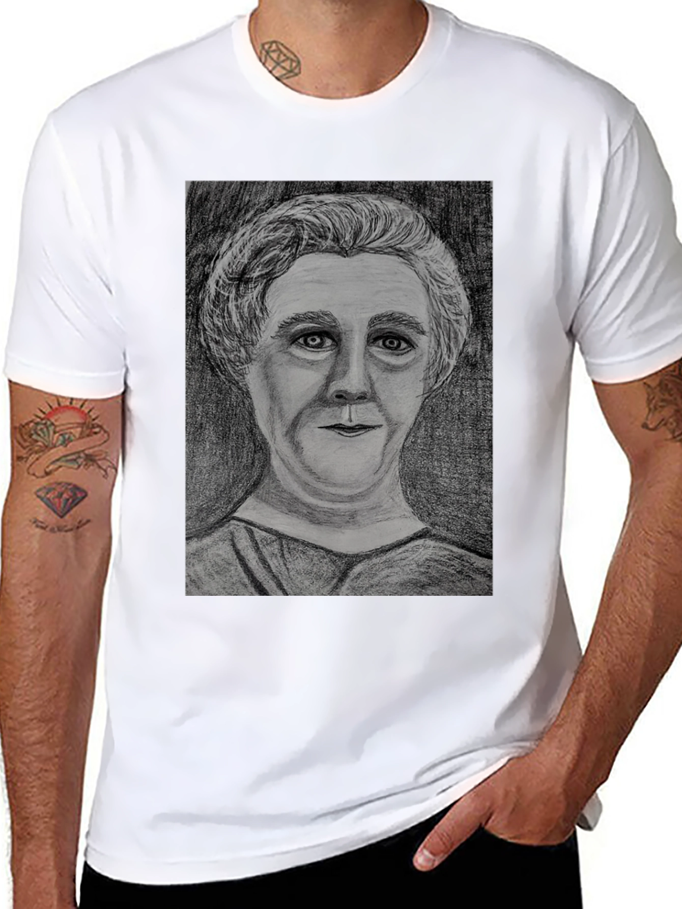 Eleanor Roosevelt Sketch T-Shirt - Unisex Black Tee
