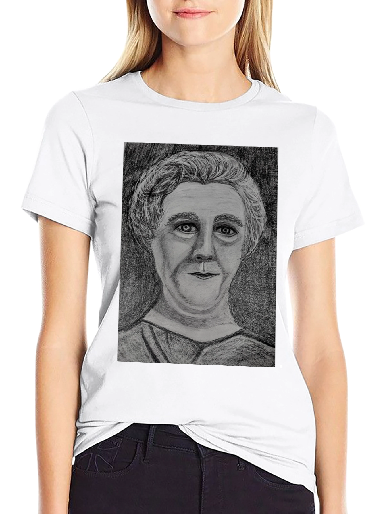 Eleanor Roosevelt Sketch T-Shirt - Unisex Black Tee