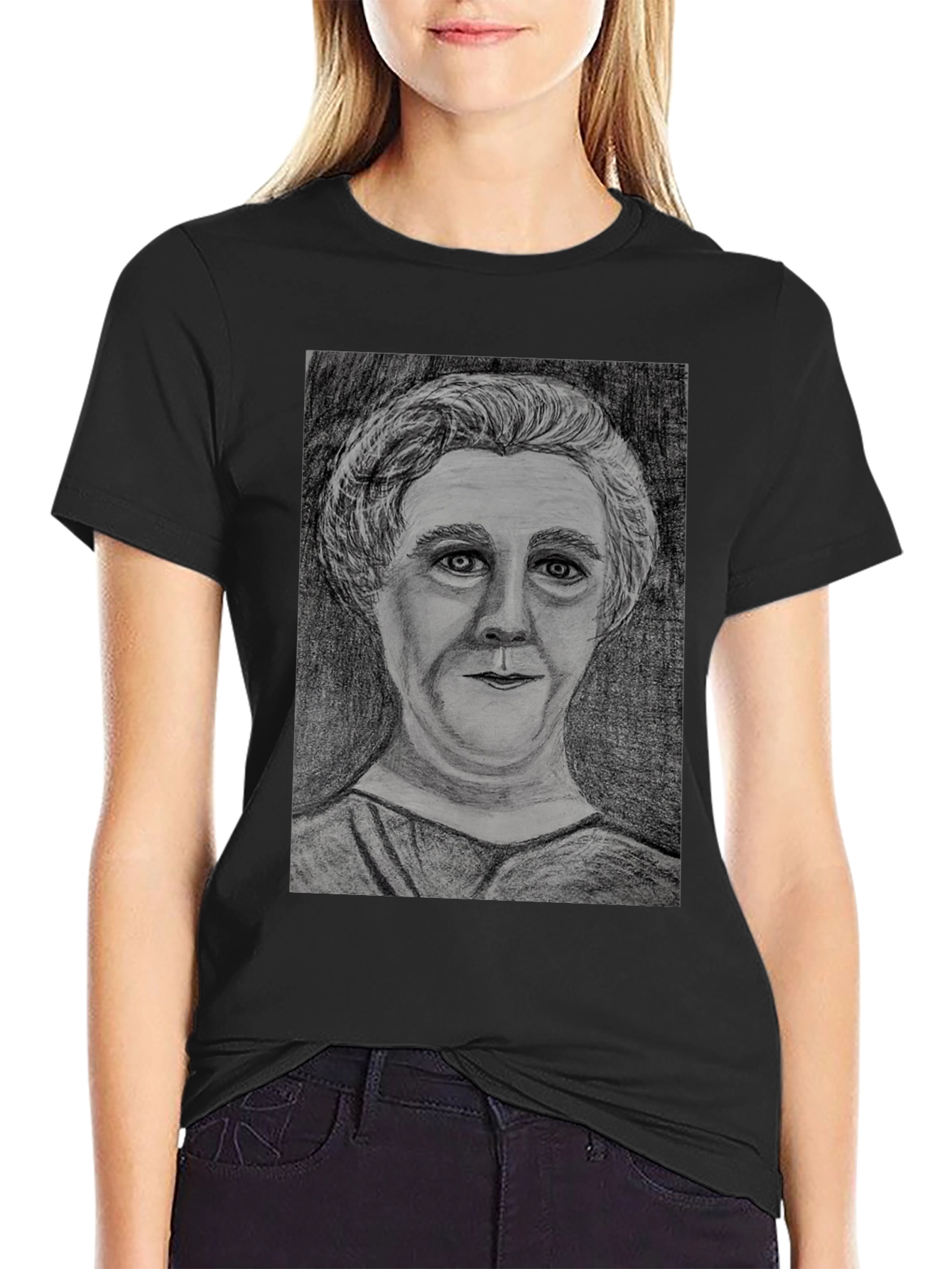 Eleanor Roosevelt Sketch T-Shirt - Unisex Black Tee