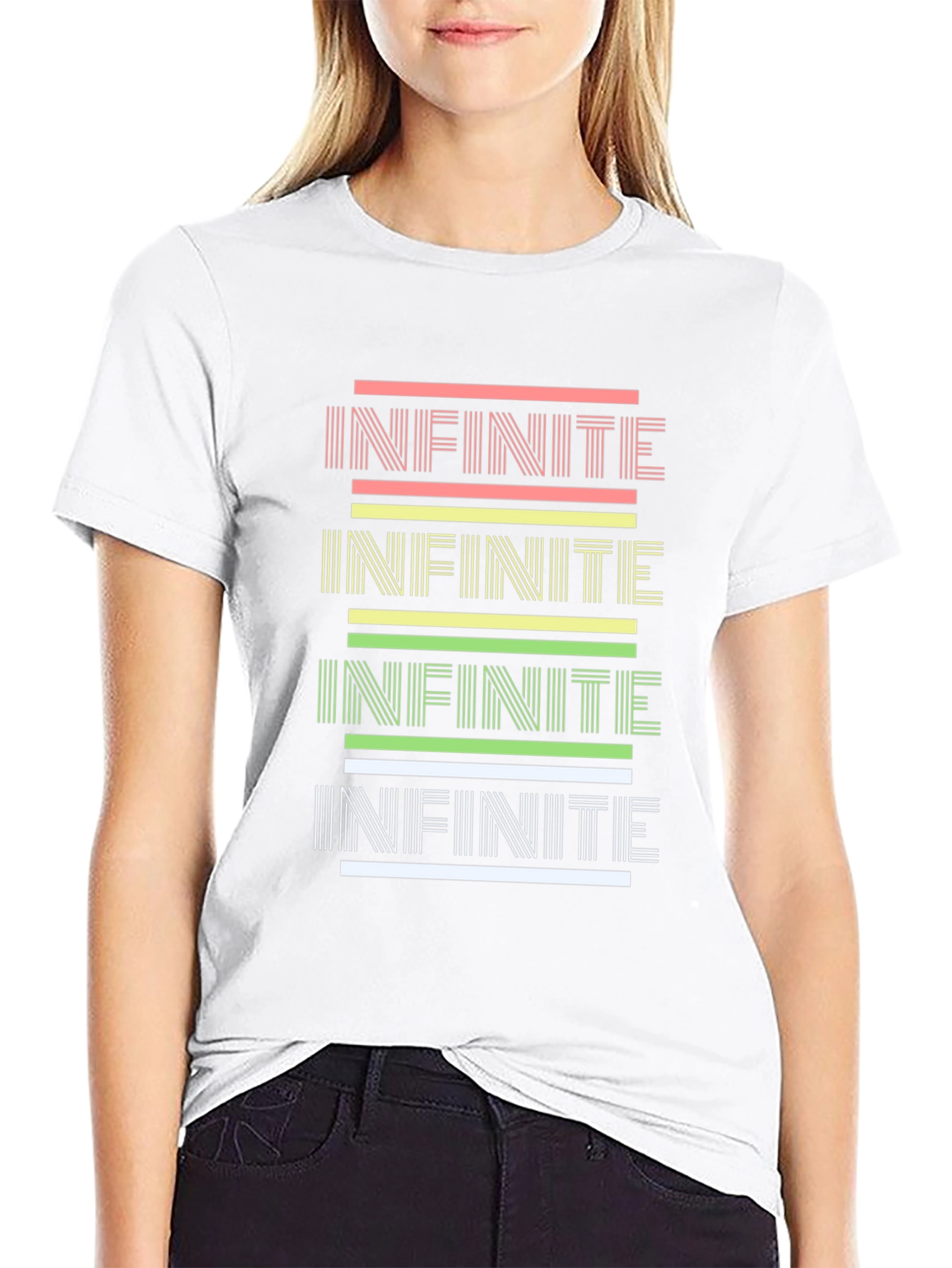 Infinite Style: Graphic Print Black Tee