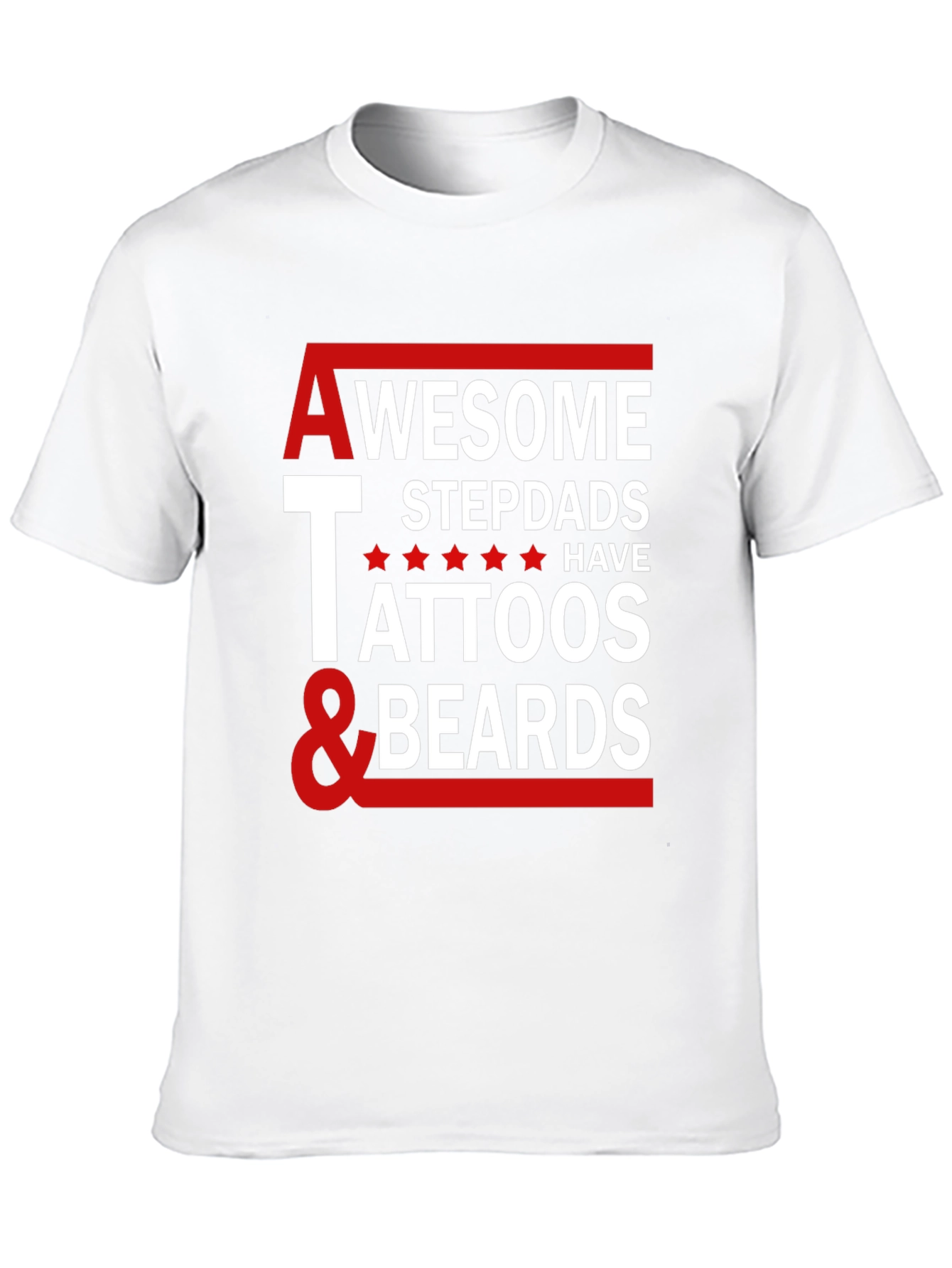 Awesome Stepdads Tattoos & Beards Graphic Tee