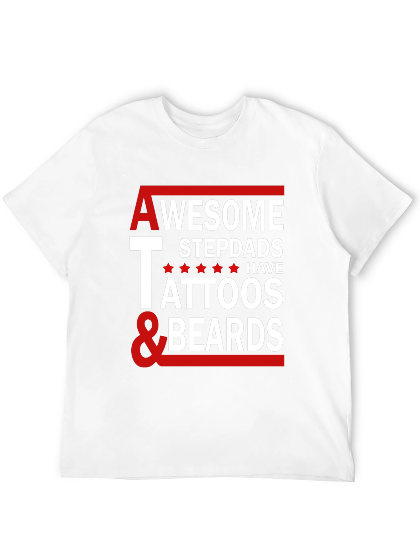Awesome Stepdads Tattoos & Beards Graphic Tee