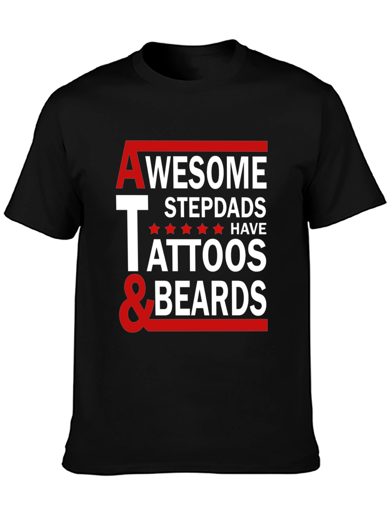 Awesome Stepdads Tattoos & Beards Graphic Tee