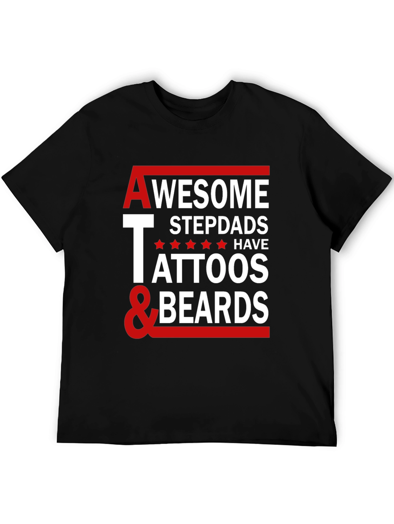 Awesome Stepdads Tattoos & Beards Graphic Tee
