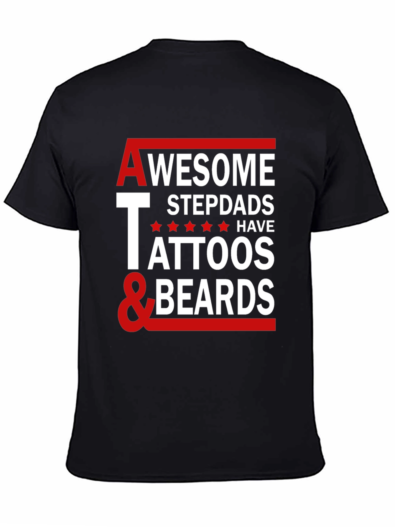 Awesome Stepdads Tattoos & Beards Graphic Tee