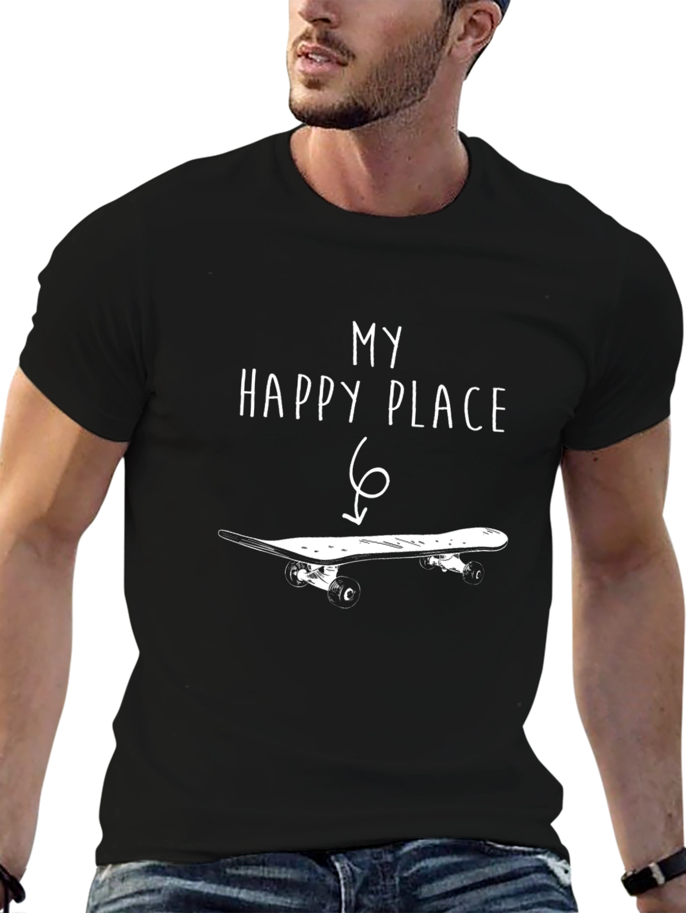 My Happy Place Skateboard Graphic Tee