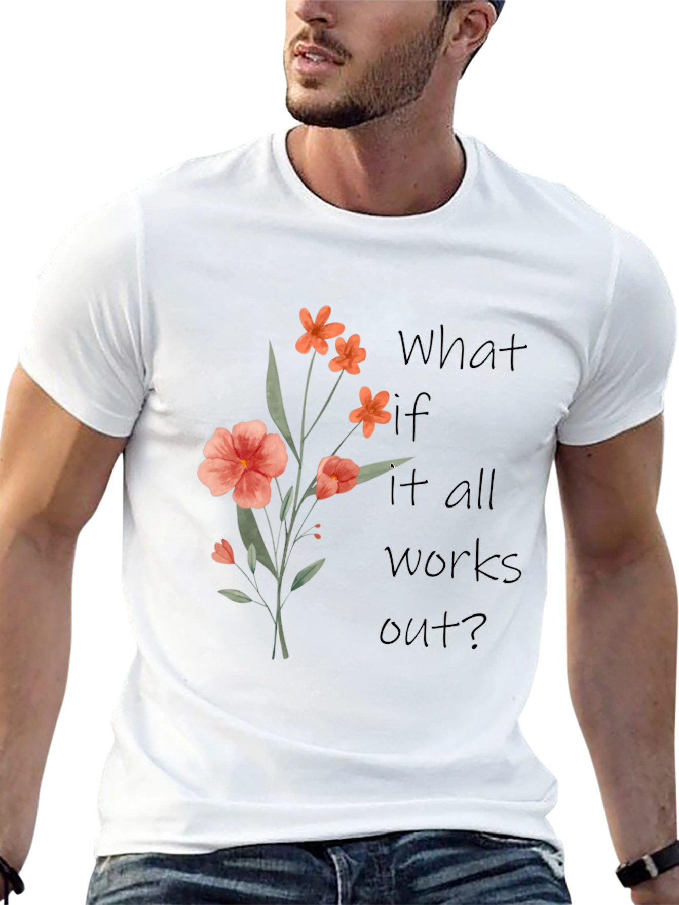 Floral Graphic T-Shirt - Positive Affirmation Tee