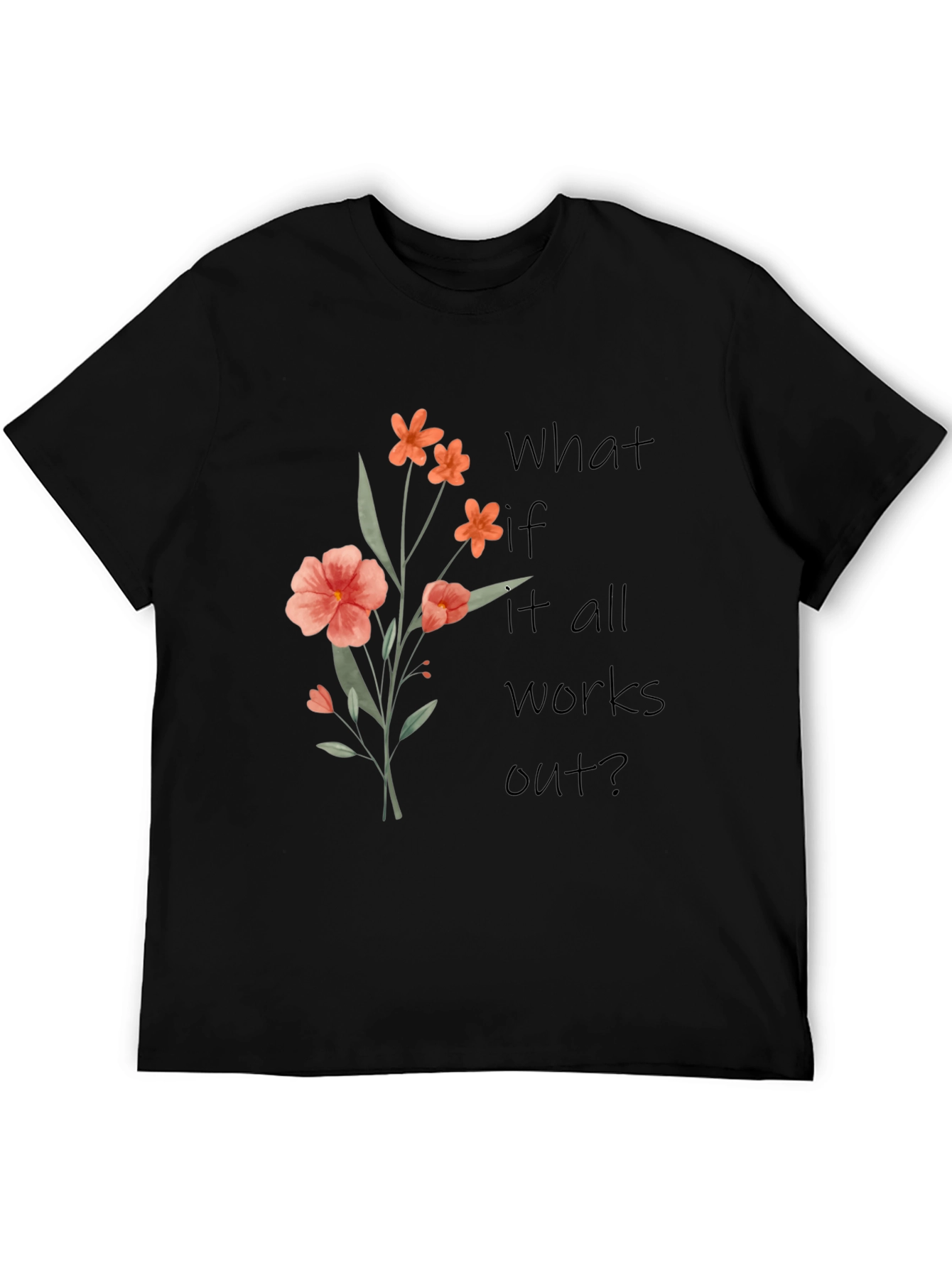 Floral Graphic T-Shirt - Positive Affirmation Tee
