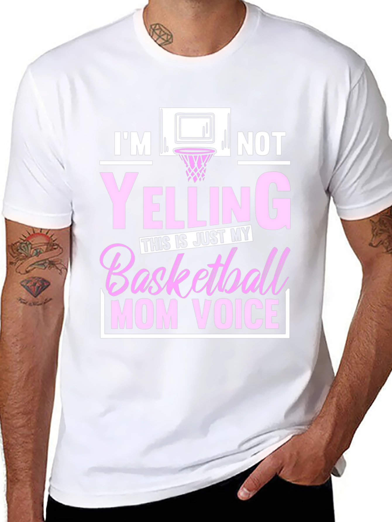 Basketball Mom Voice Graphic T-Shirt