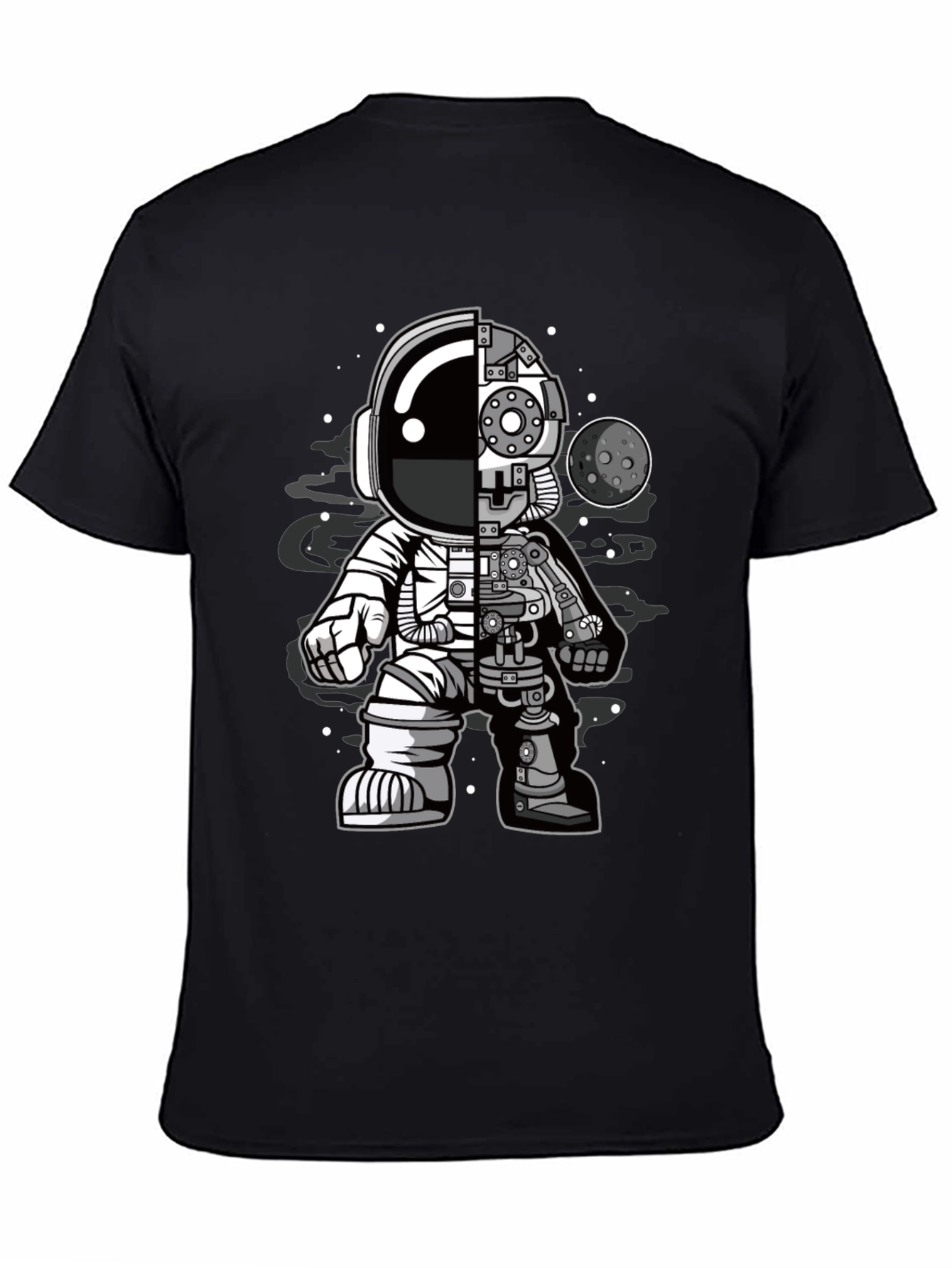 Astronaut Robot Graphic T-Shirt - Sci-Fi Style