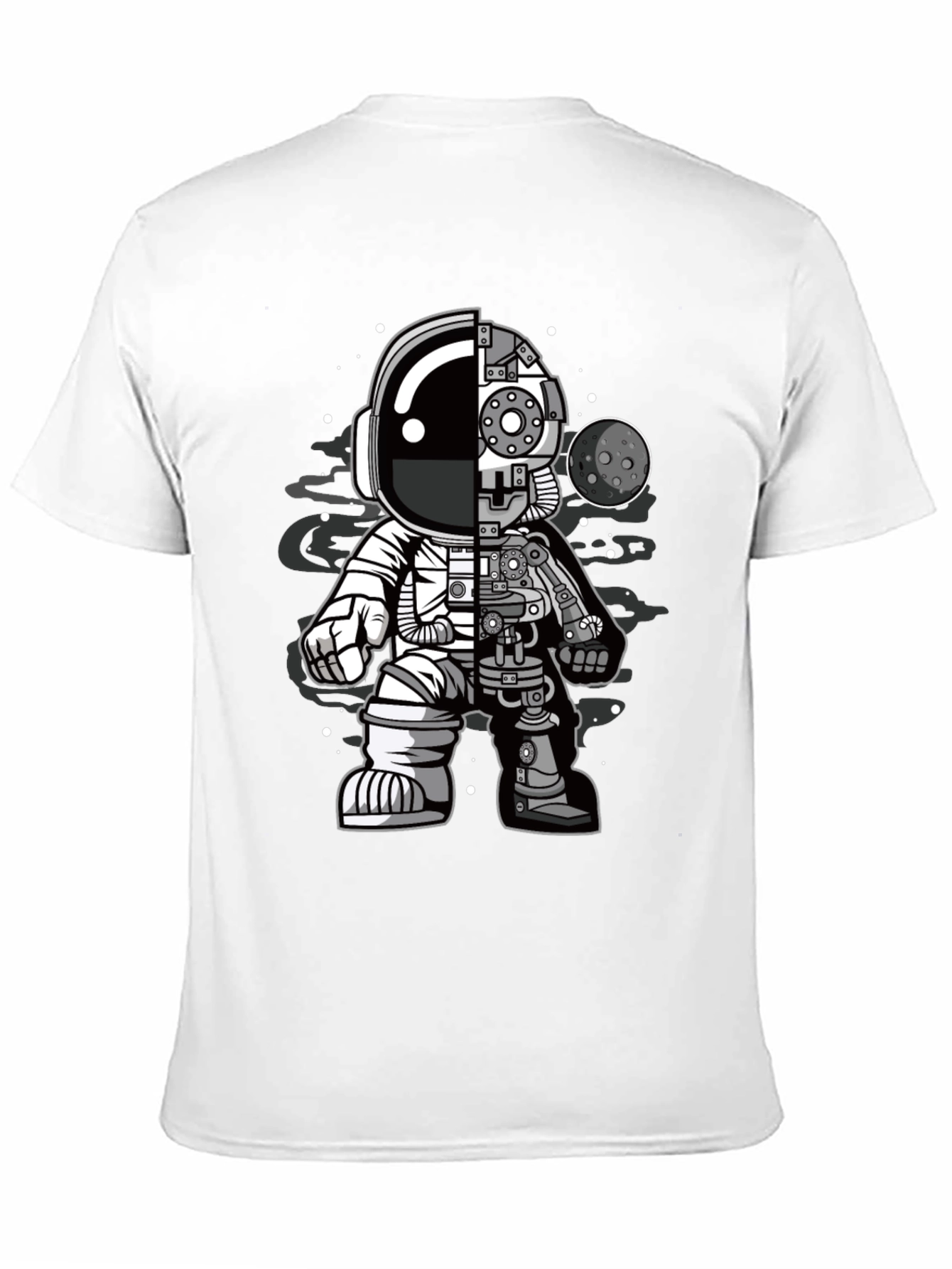 Astronaut Robot Graphic T-Shirt - Sci-Fi Style