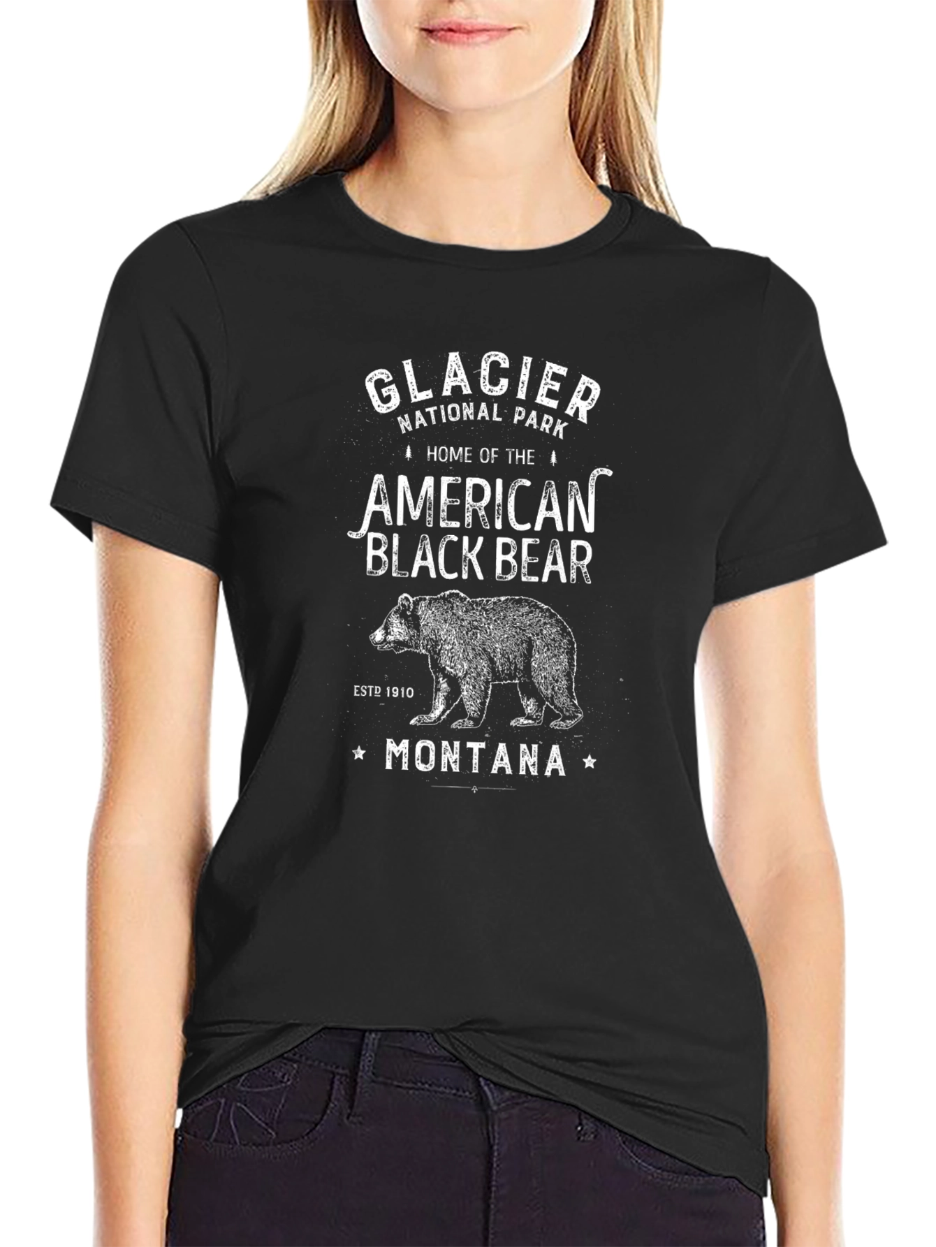 Glacier National Park Black Bear T-Shirt