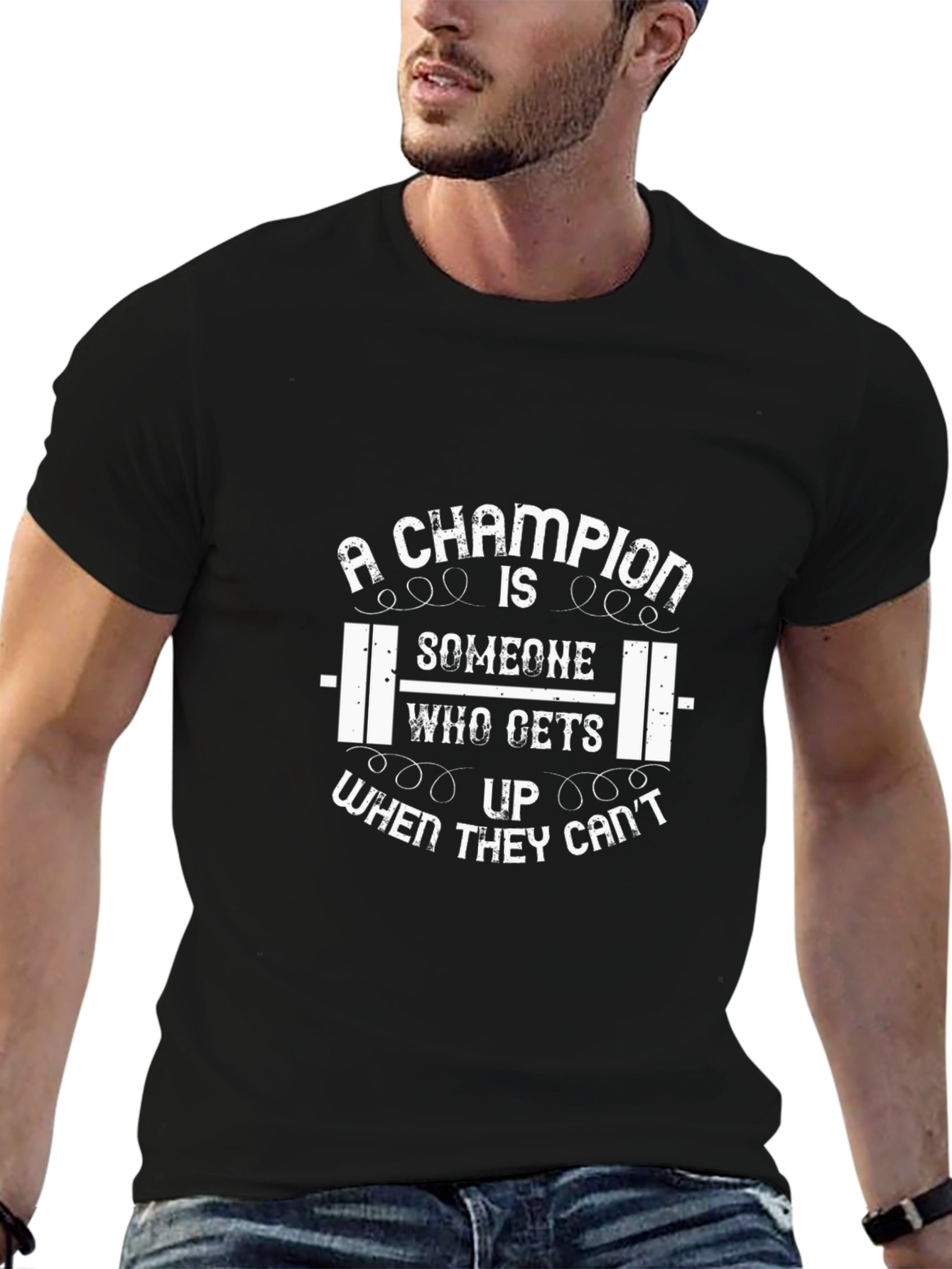 Champion Motivational Graphic T-Shirt