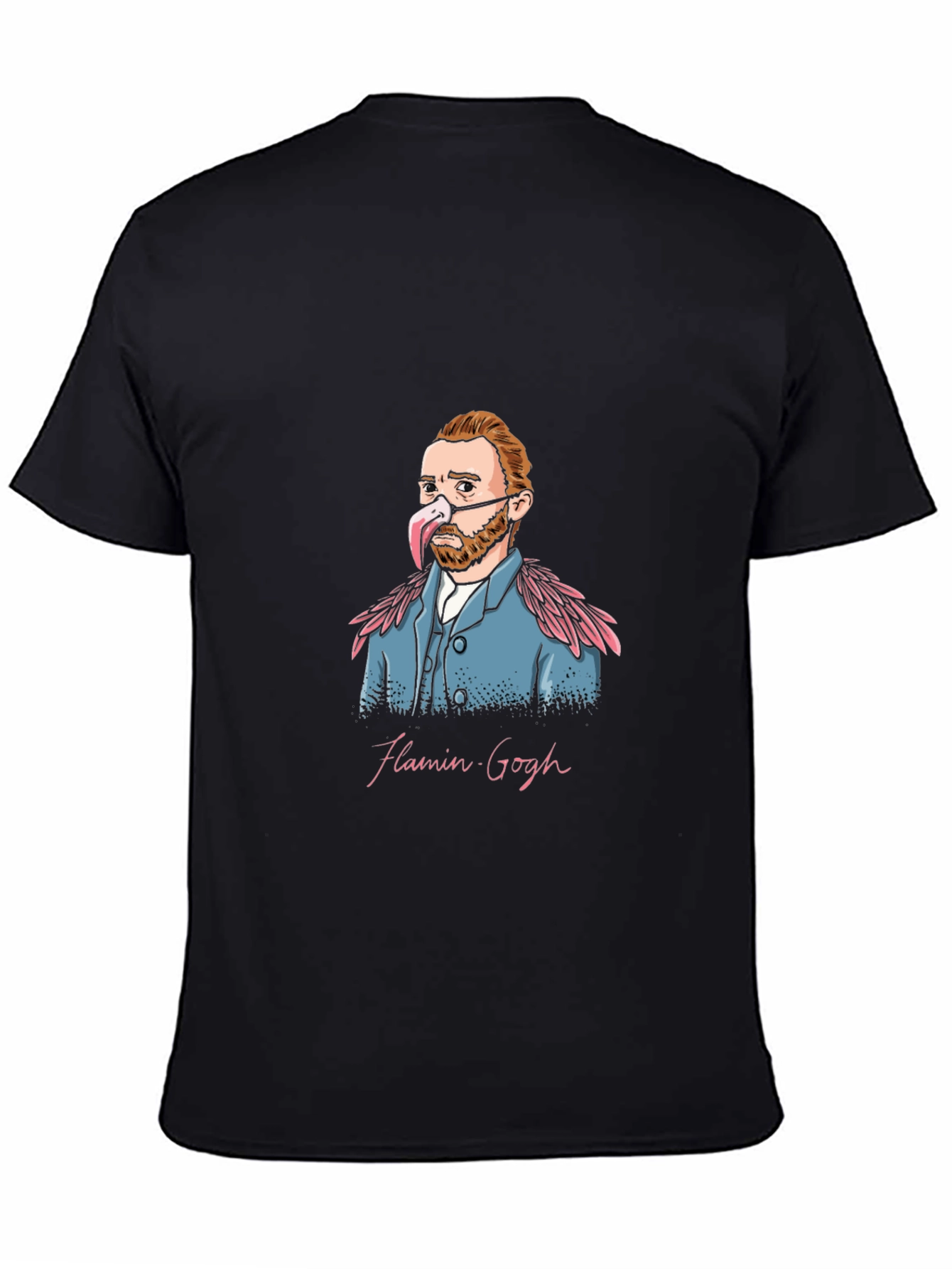 Flamin Gogh Black T-Shirt - Artistic Humor