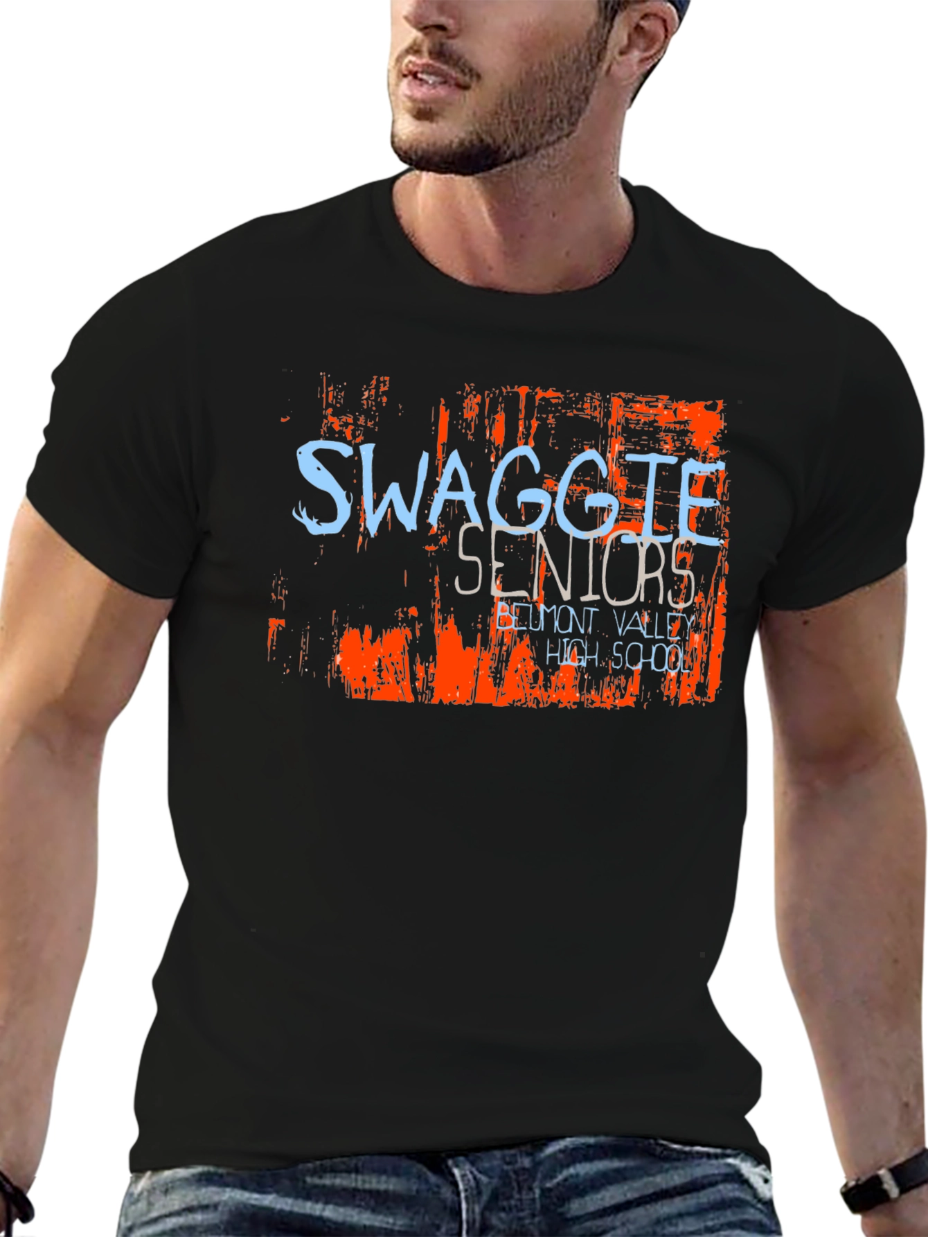 Swaggle Seniors High School Black T-Shirt