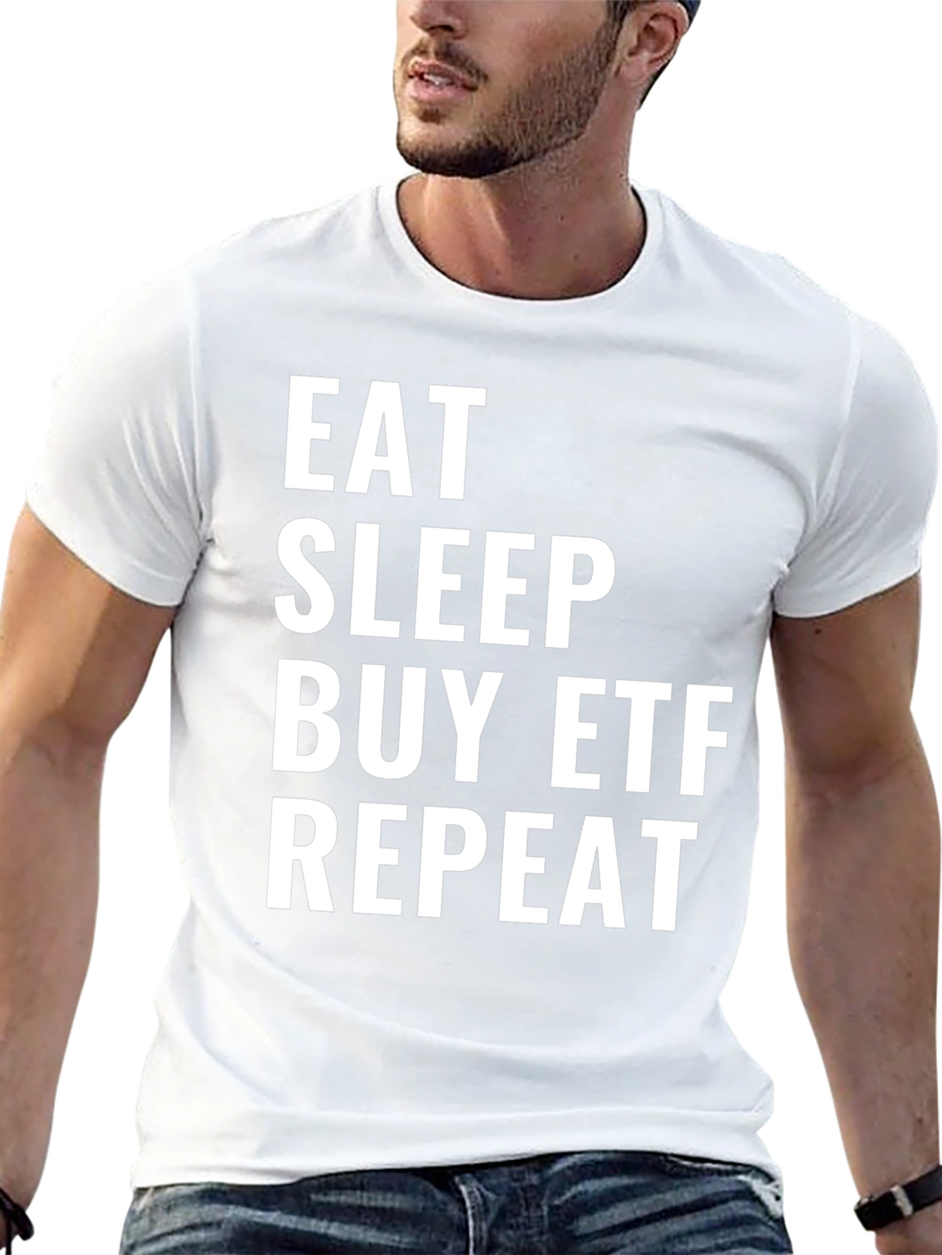 Eat Sleep Buy ETF Repeat Black T-Shirt