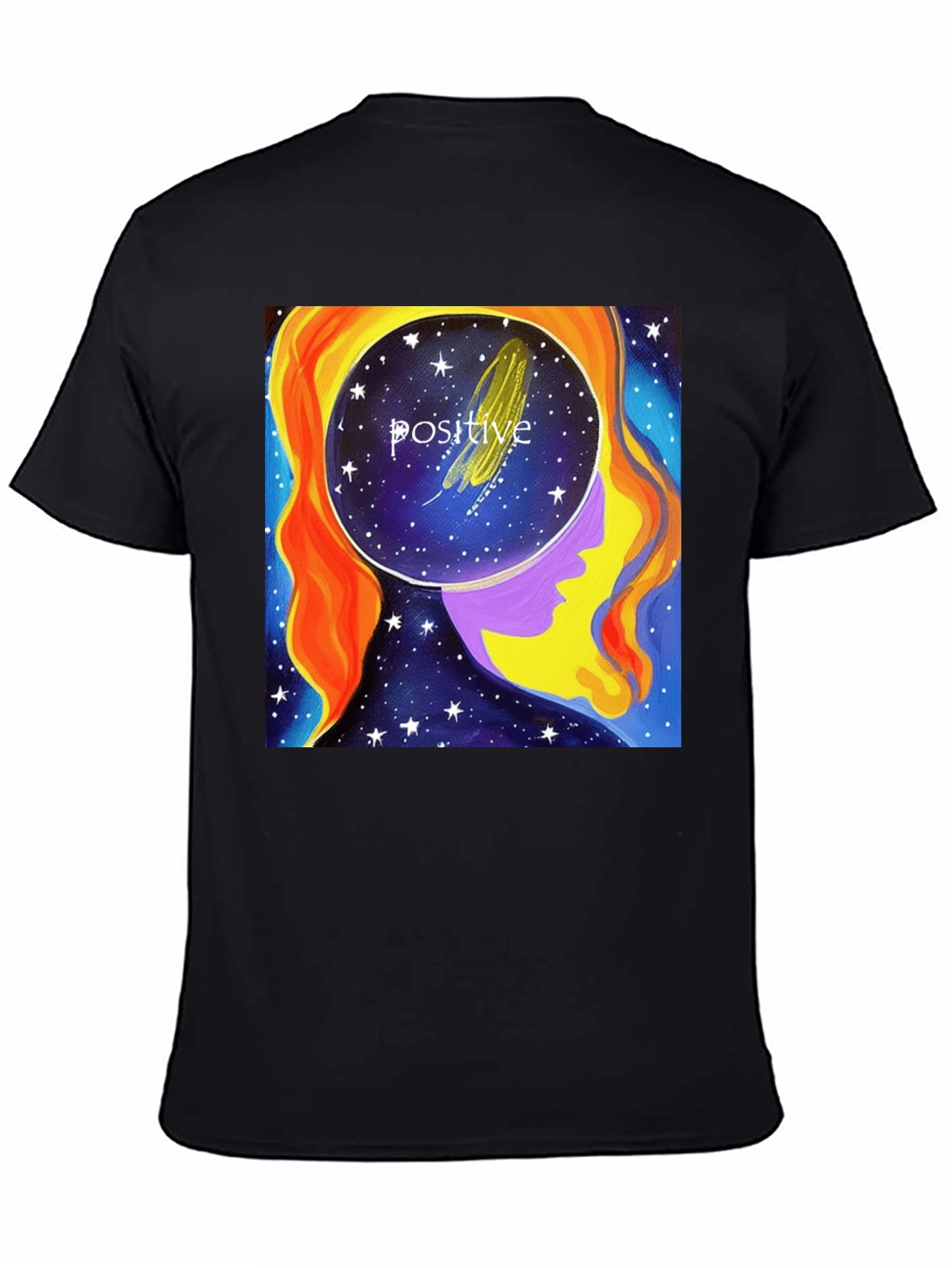 Positive Mind Black Graphic Tee