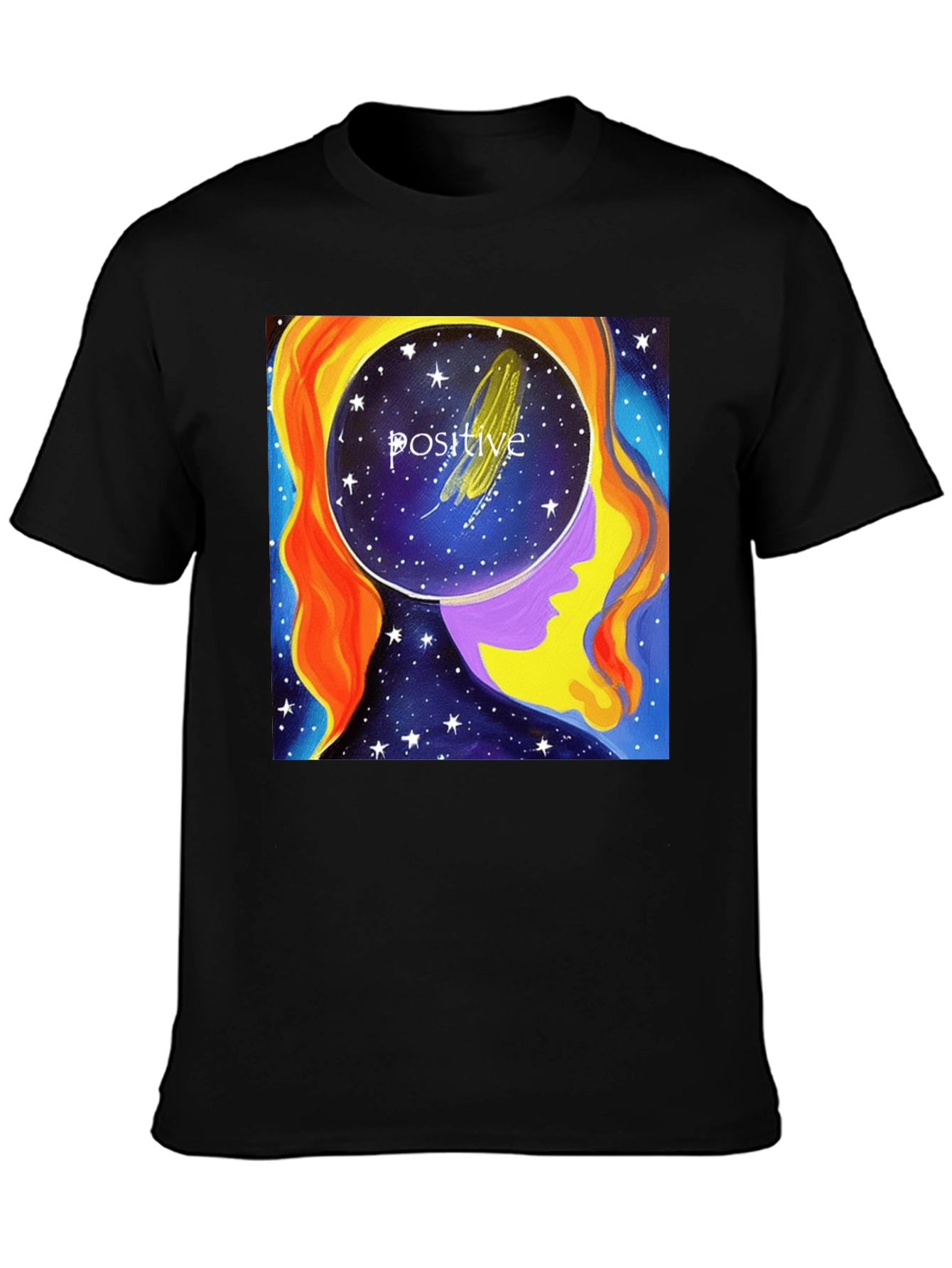 Positive Mind Black Graphic Tee