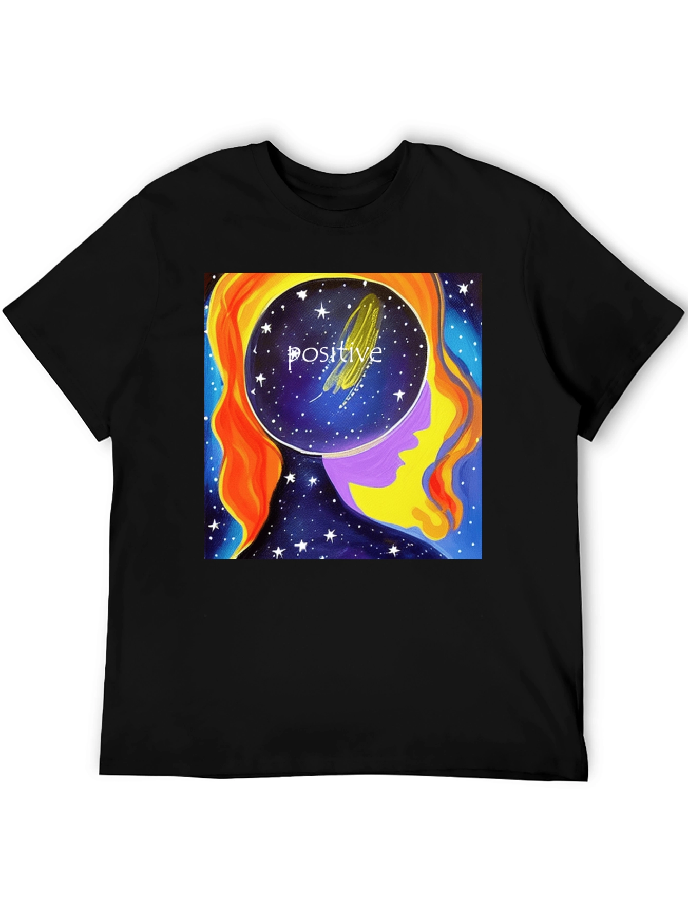 Positive Mind Black Graphic Tee