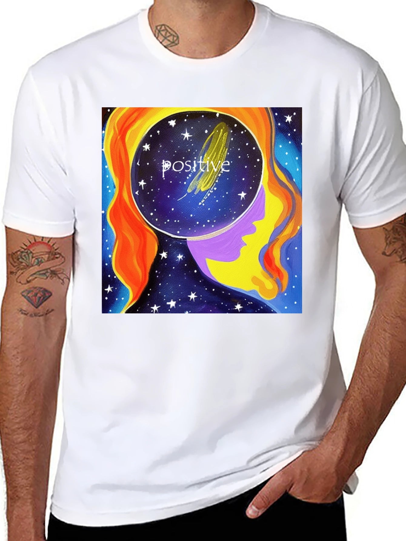 Positive Mind Black Graphic Tee