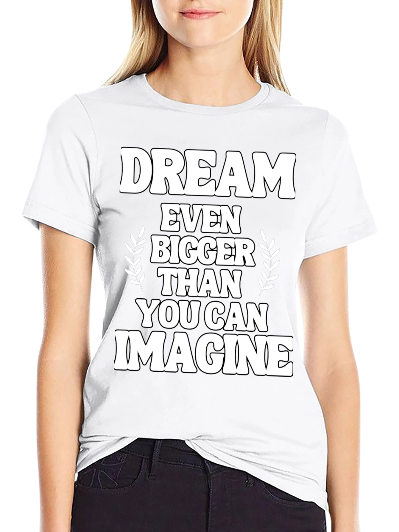 Dream Bigger Graphic Tee - Inspirational Black T-Shirt