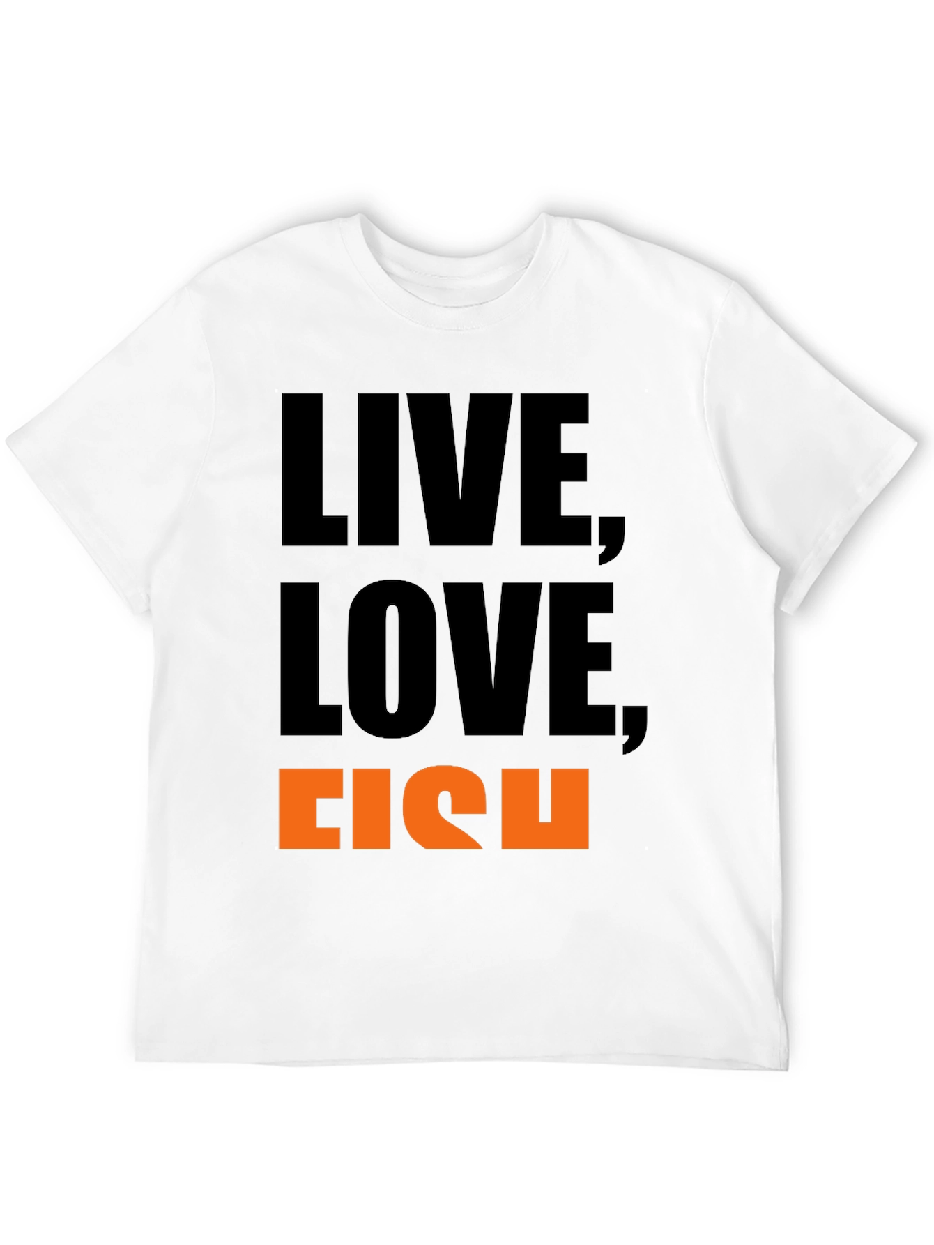 Live Love Fish Graphic Tee - Black