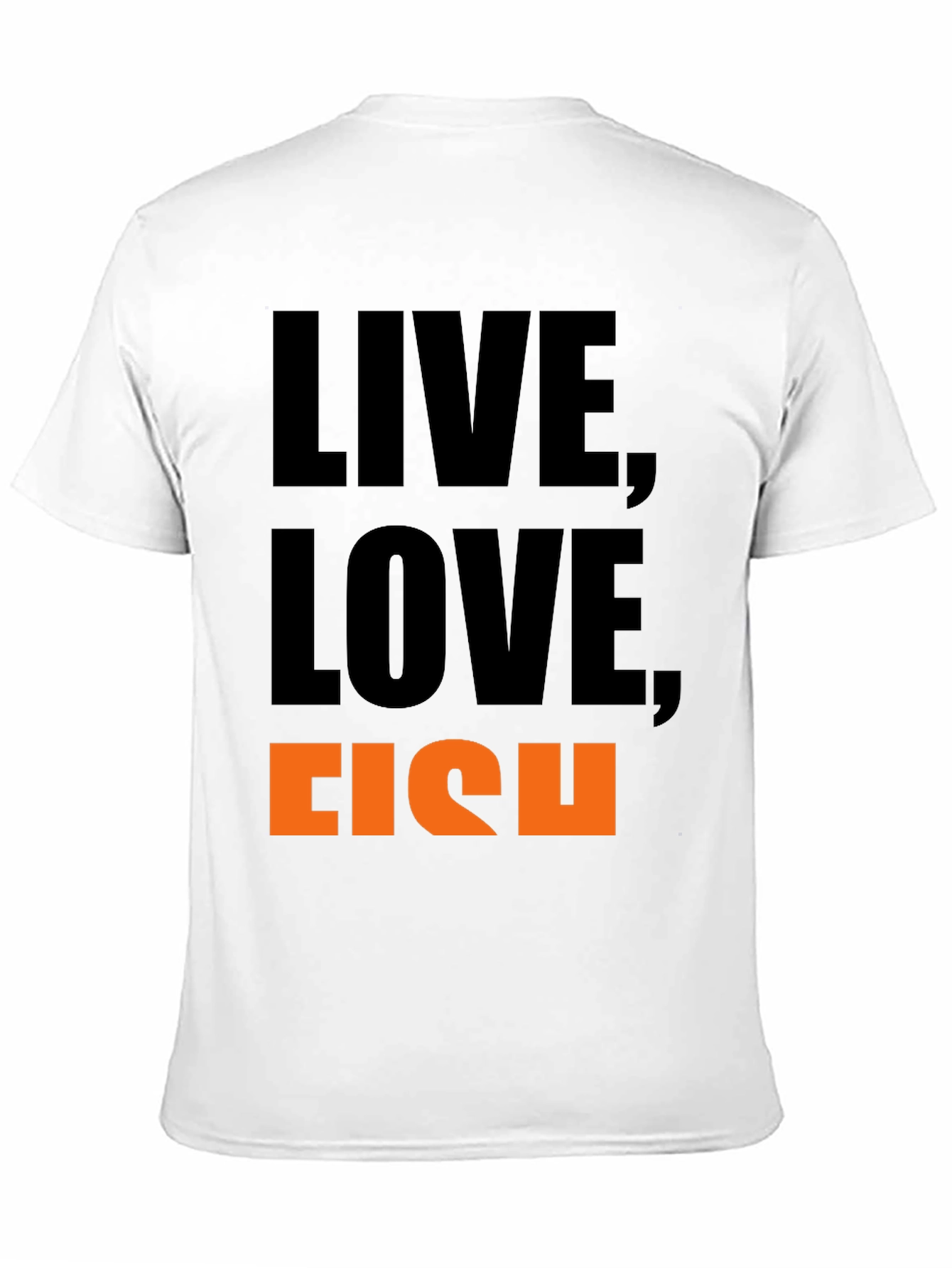 Live Love Fish Graphic Tee - Black
