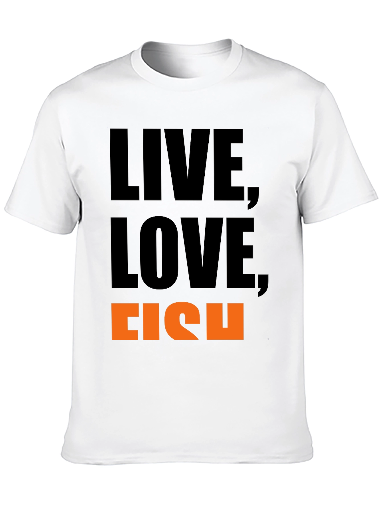 Live Love Fish Graphic Tee - Black