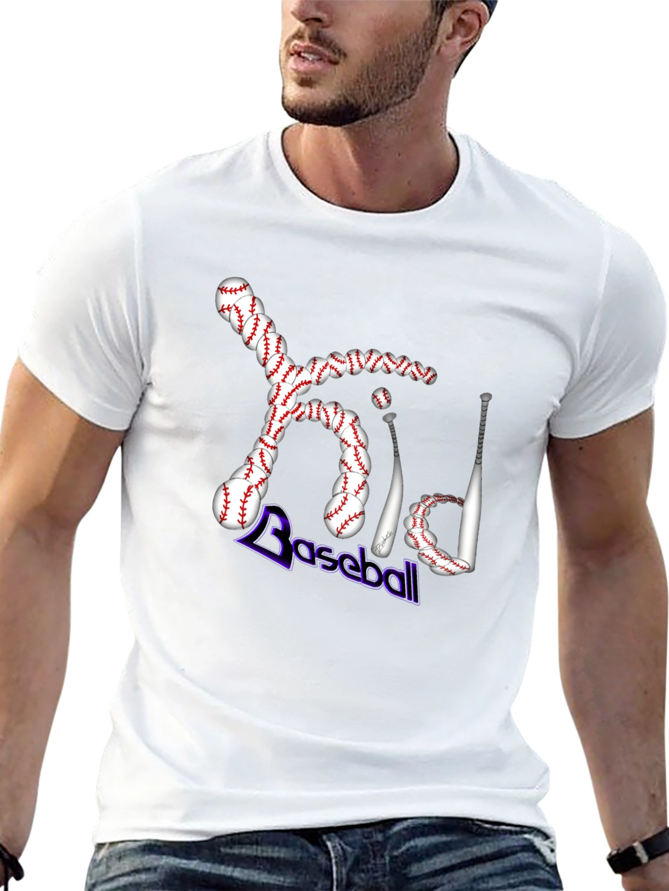 Kid Baseball T-Shirt - Baseball Bats and Balls Graphic