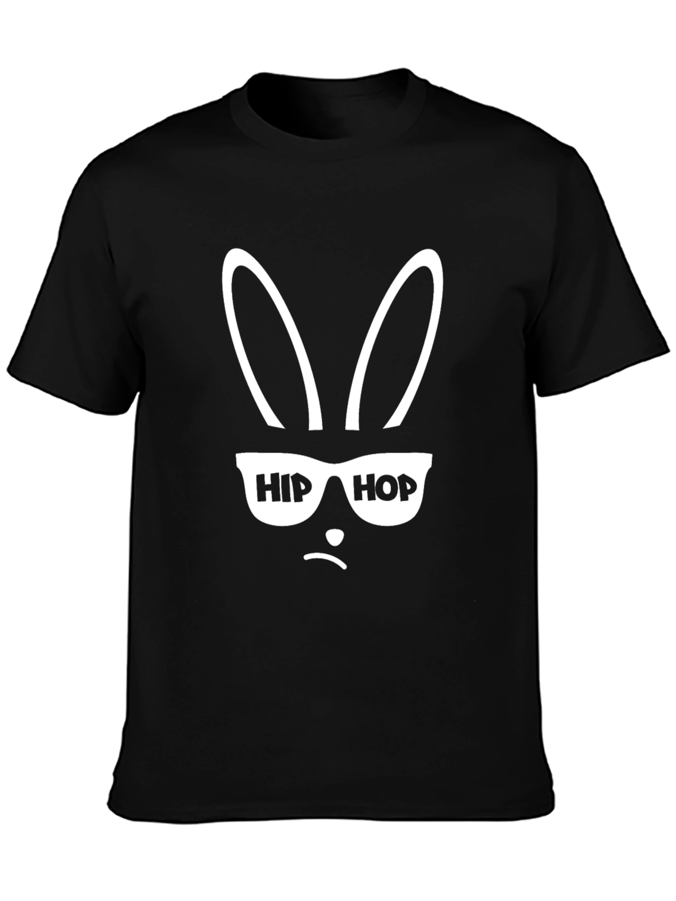 Hip Hop Bunny Black T-Shirt