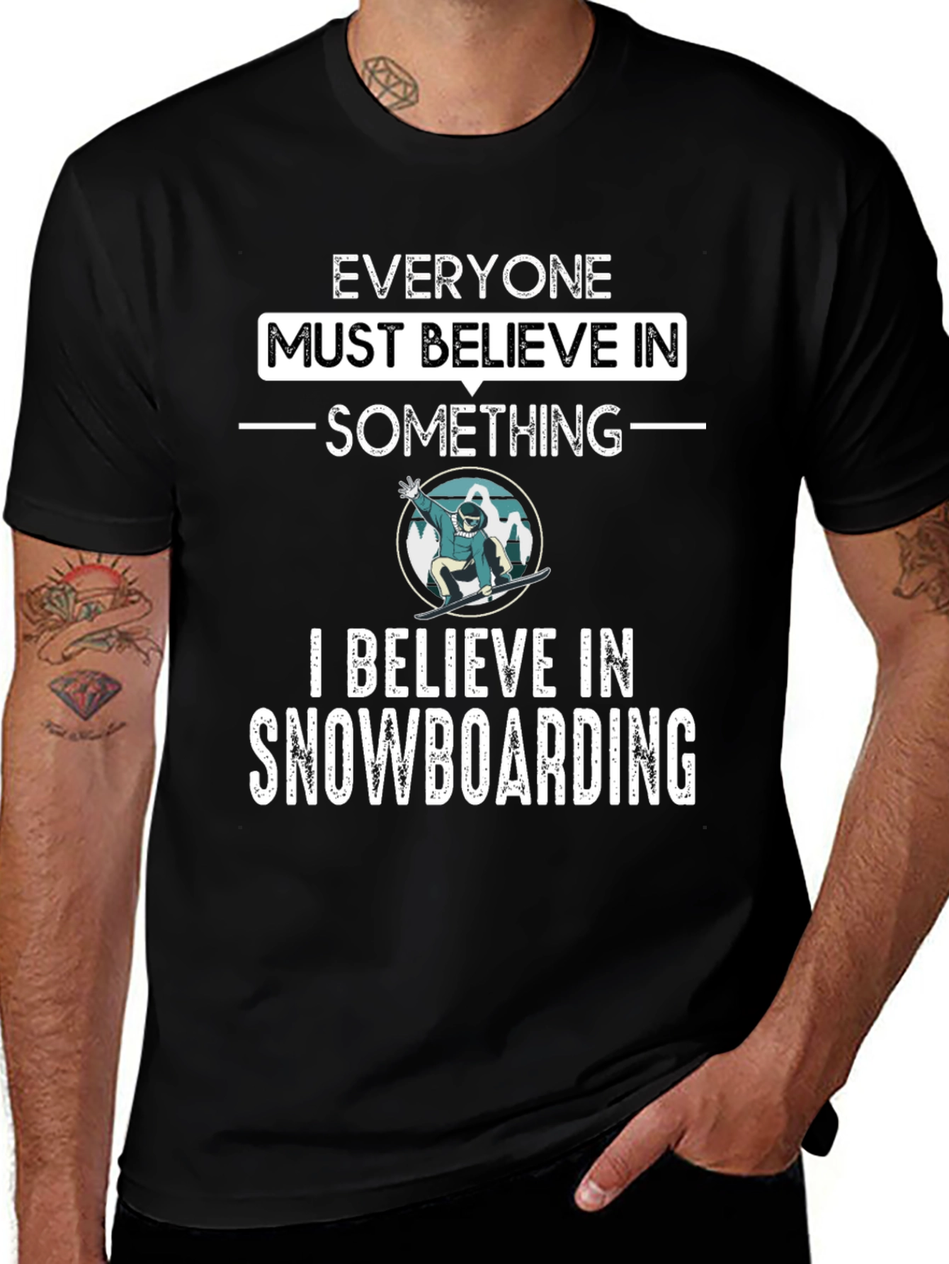 Snowboarding Believer Graphic Tee