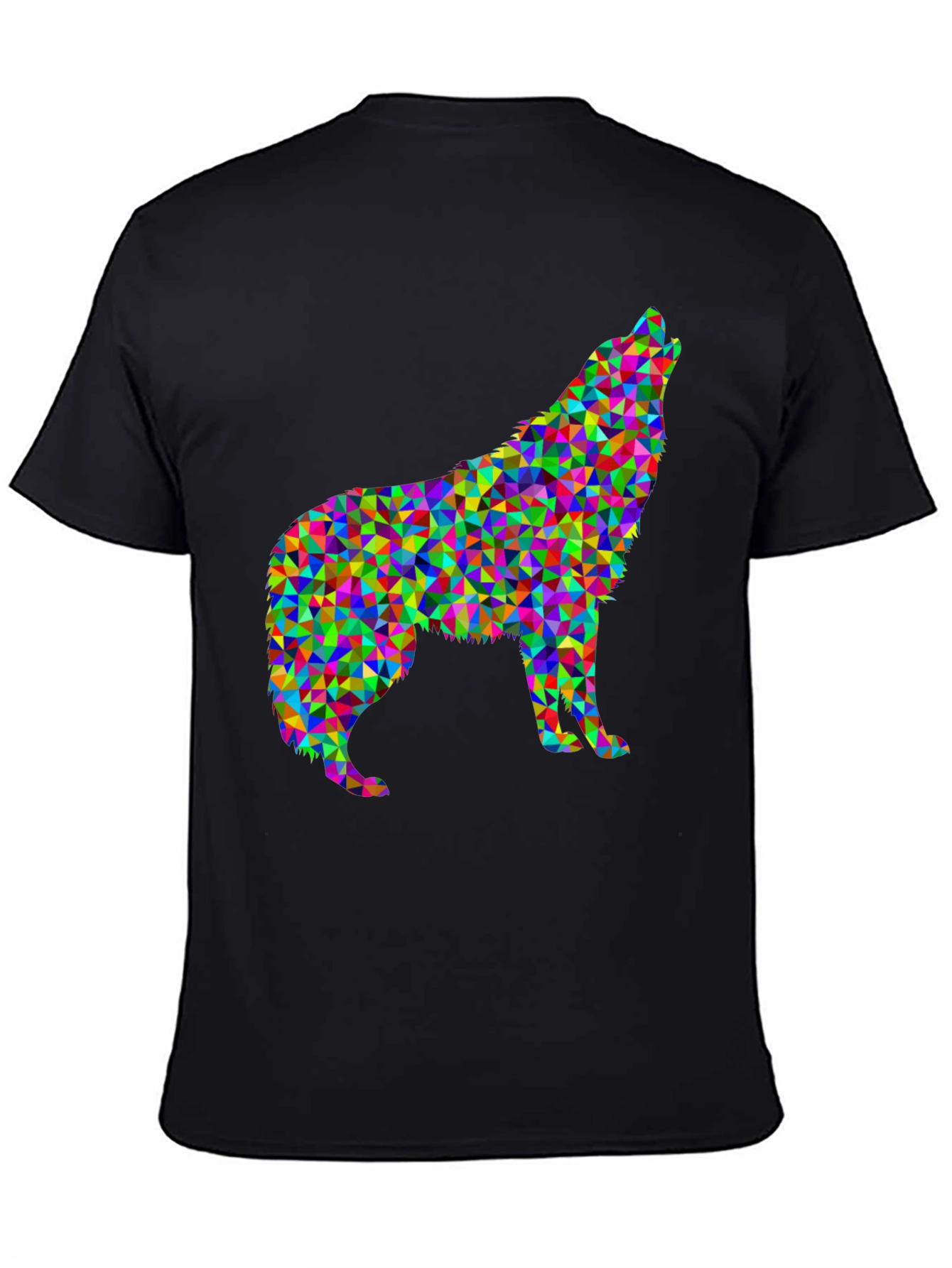 Abstract Wolf Graphic Tee - Modern Geometric Design