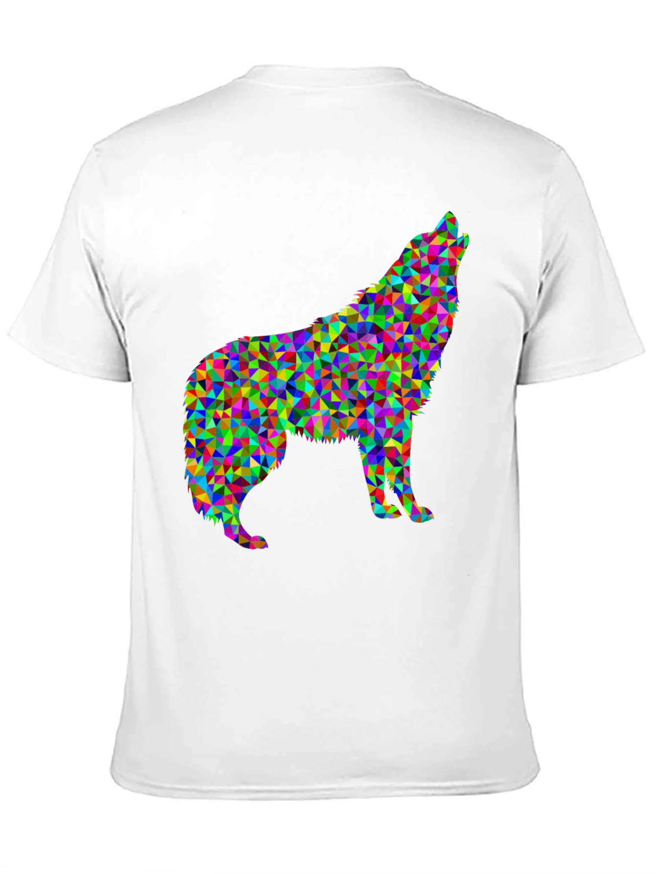 Abstract Wolf Graphic Tee - Modern Geometric Design