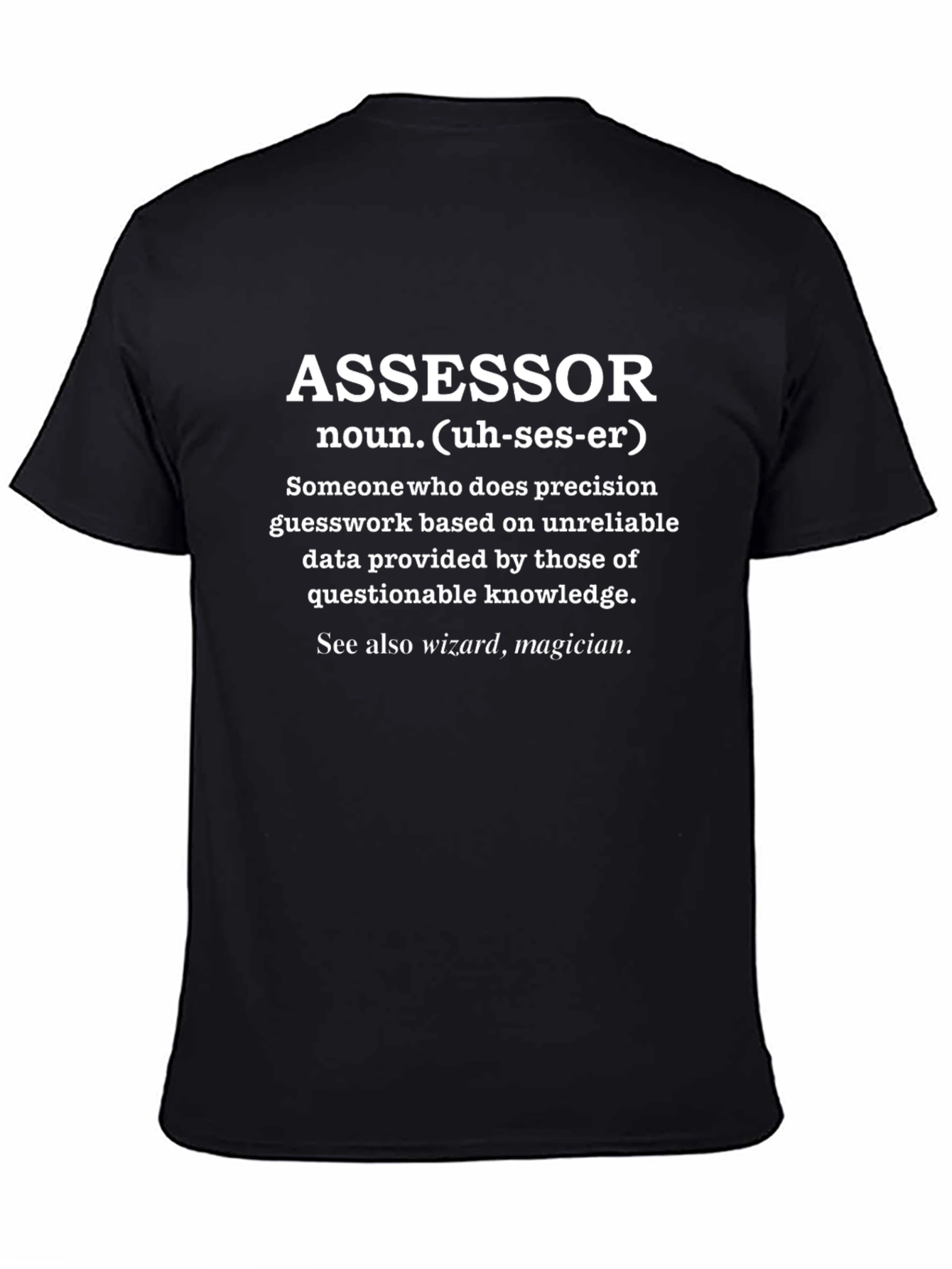 Assessor Definition Funny Black T-Shirt