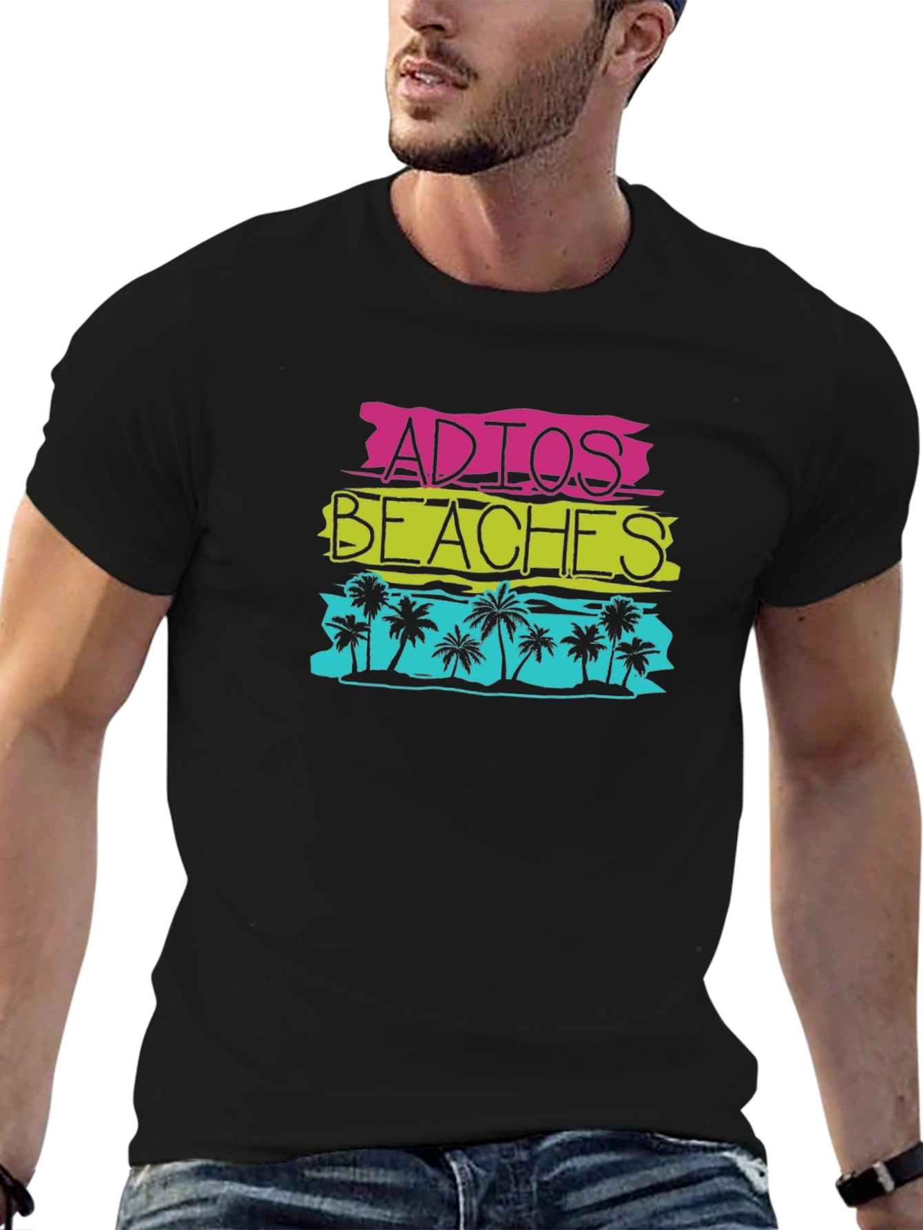 Adios Beaches Graphic Tee - Tropical Summer Shirt