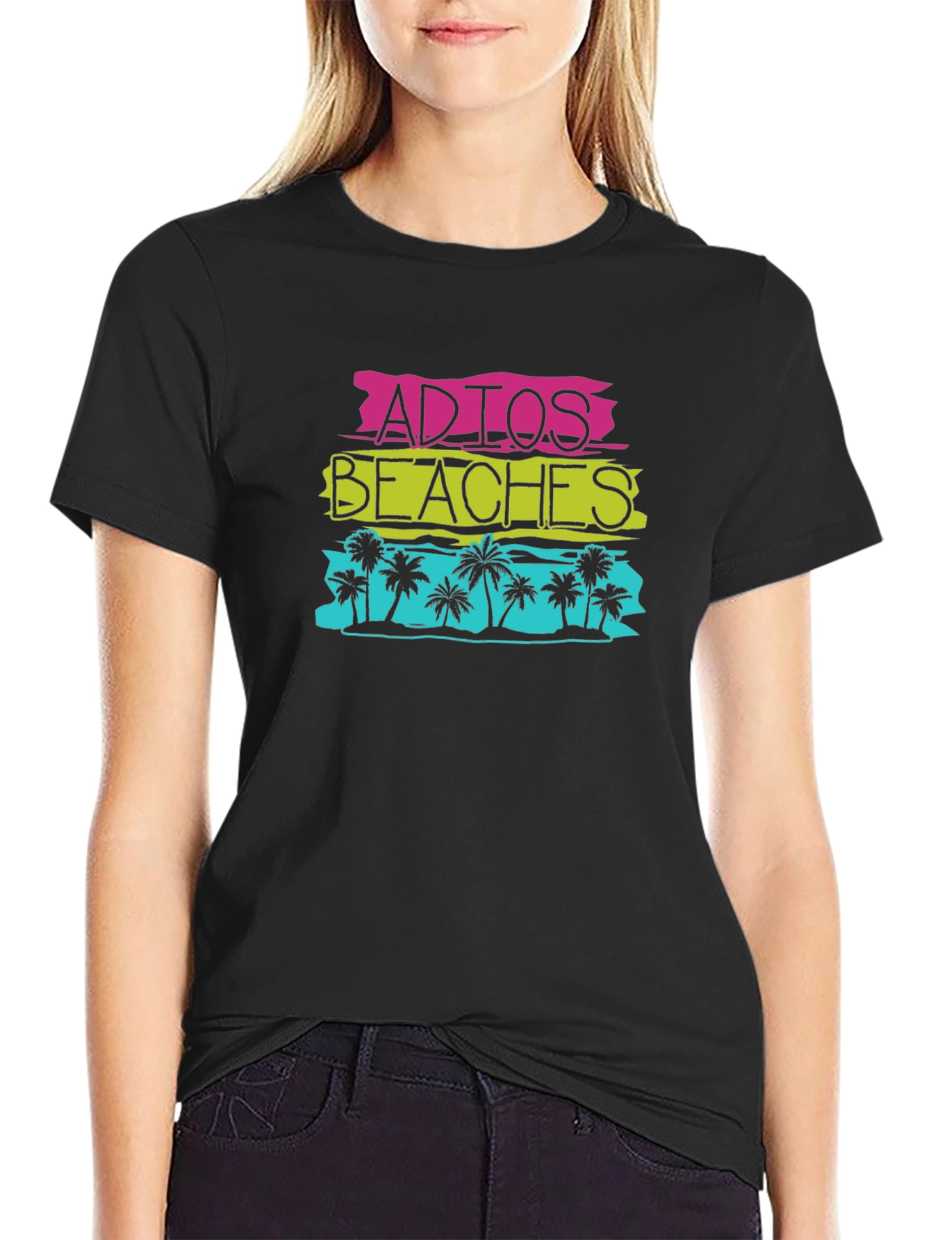 Adios Beaches Graphic Tee - Tropical Summer Shirt