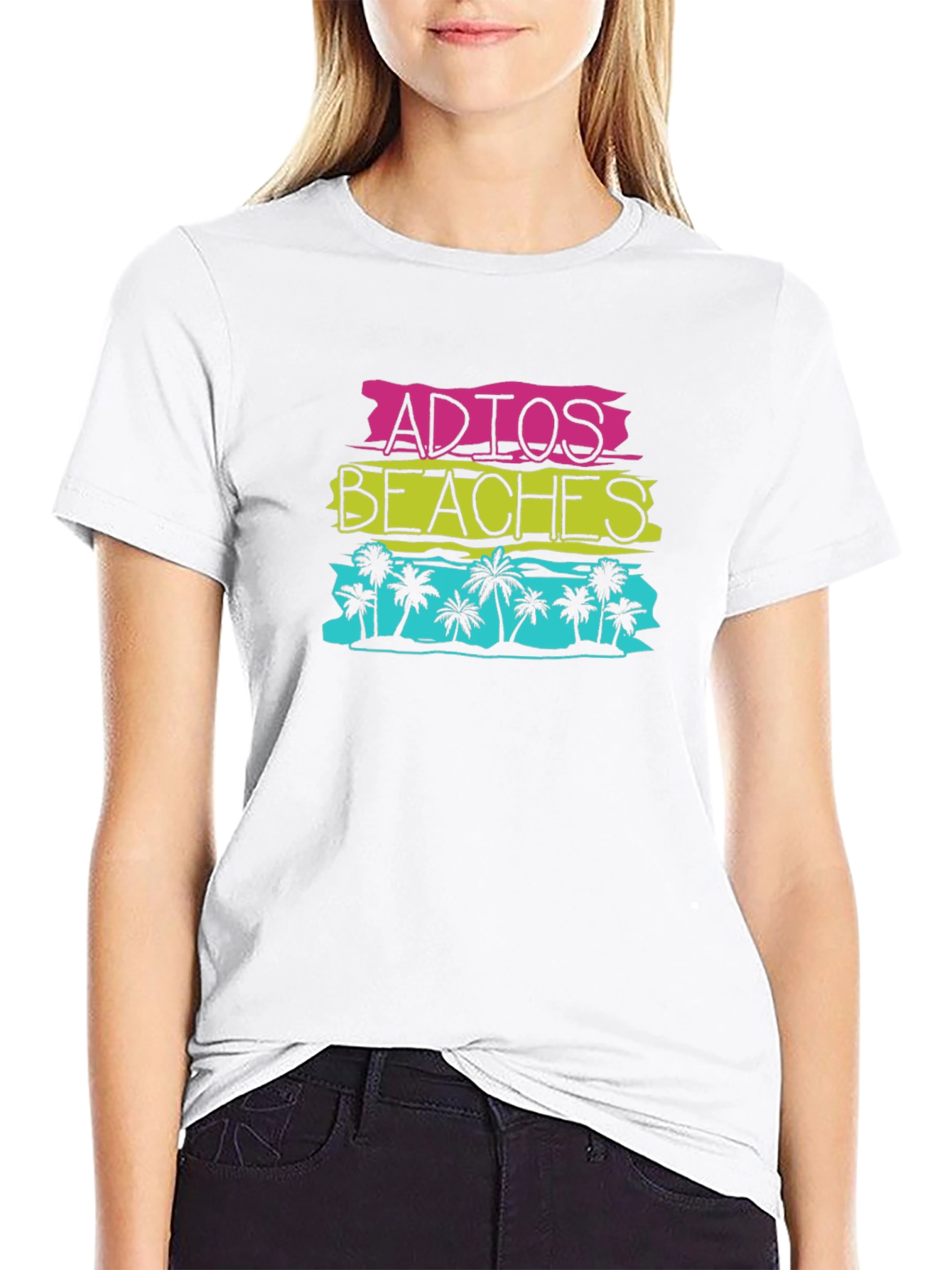 Adios Beaches Graphic Tee - Tropical Summer Shirt