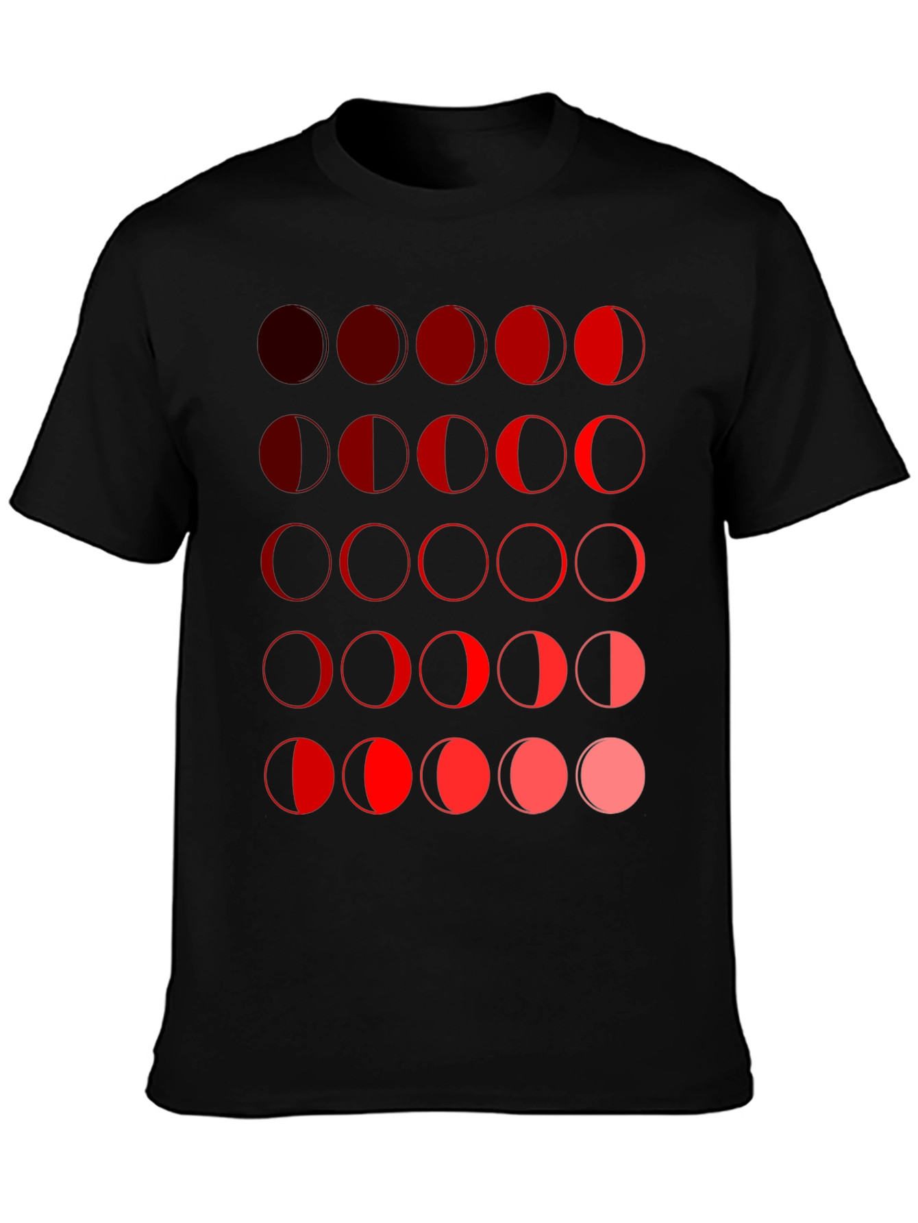 Moon Phase Graphic Tee - Black Unisex T-Shirt