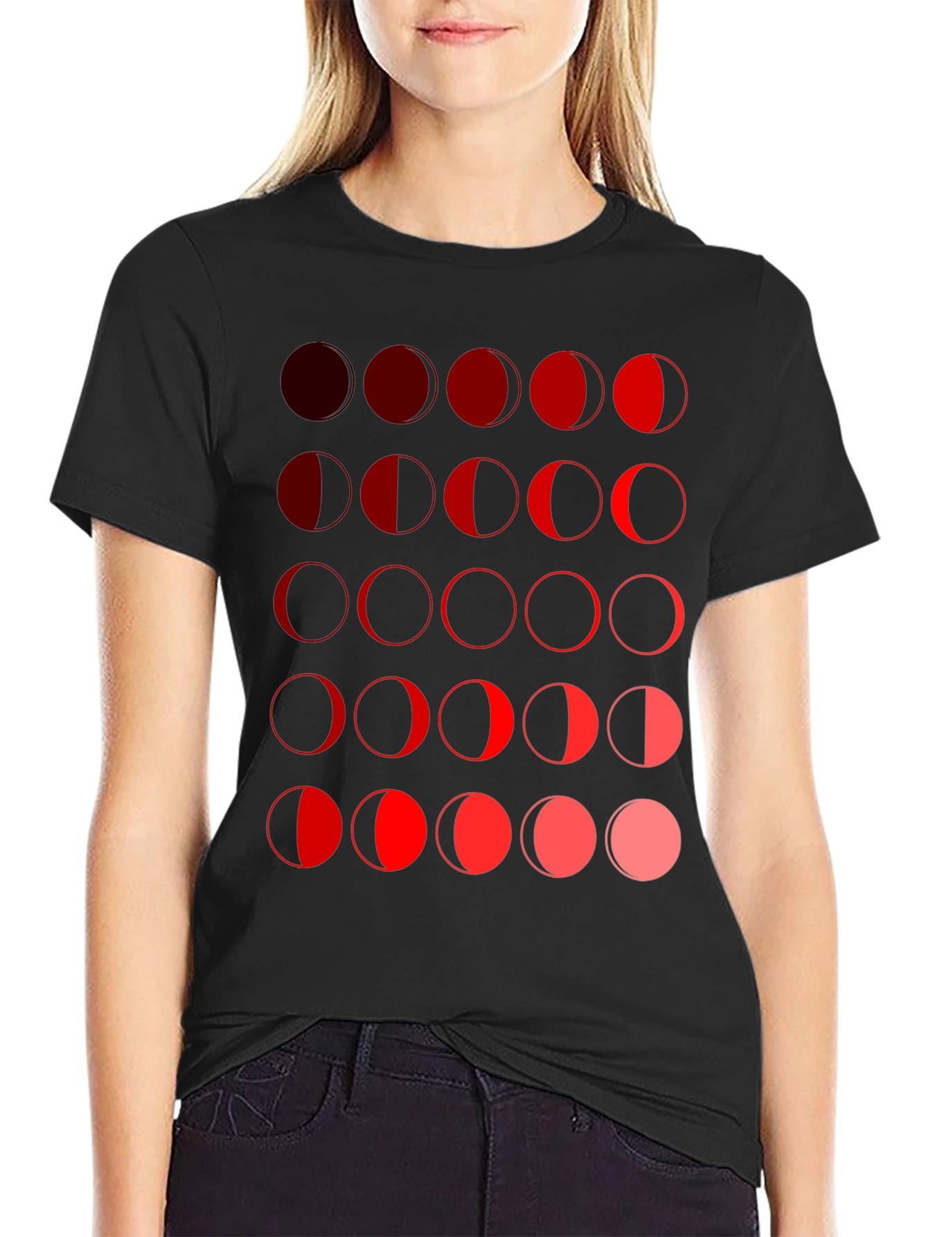 Moon Phase Graphic Tee - Black Unisex T-Shirt