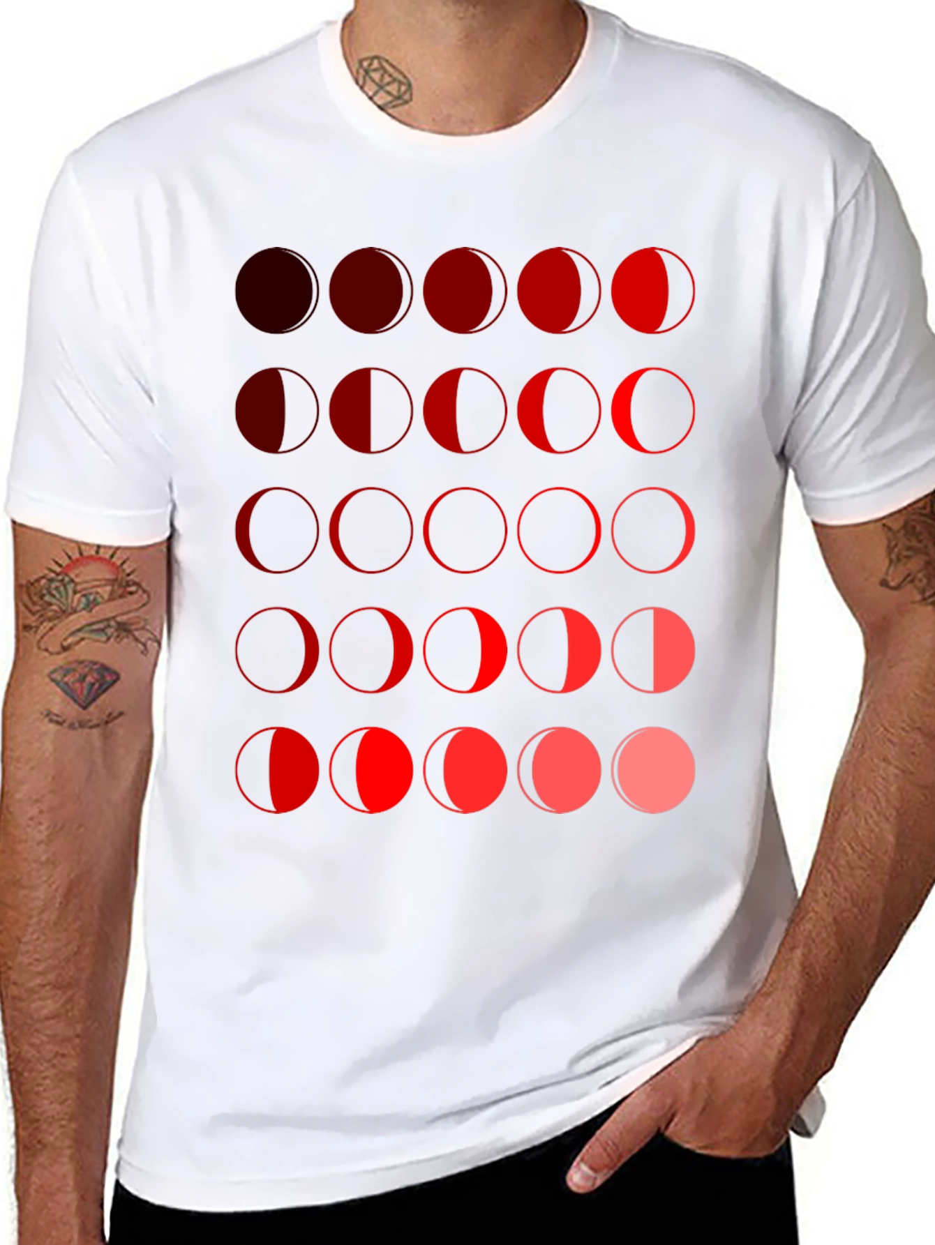 Moon Phase Graphic Tee - Black Unisex T-Shirt