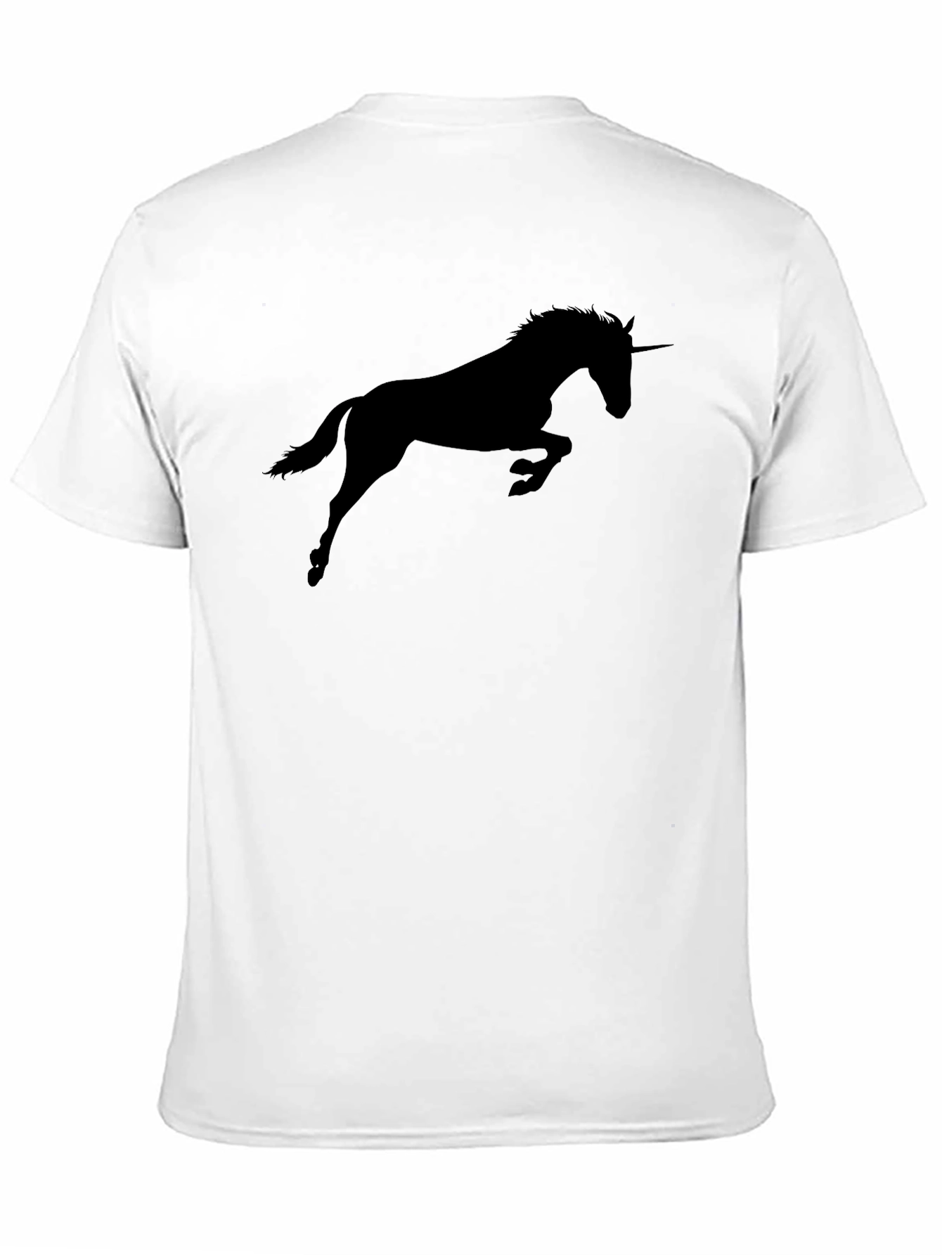 Mens Black Unicorn Silhouette Graphic Tee
