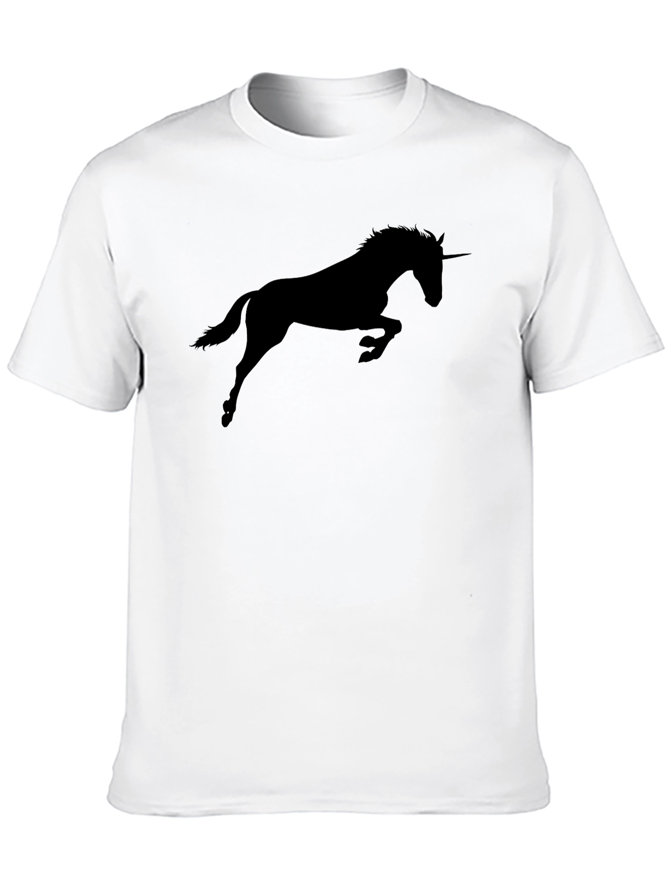 Mens Black Unicorn Silhouette Graphic Tee