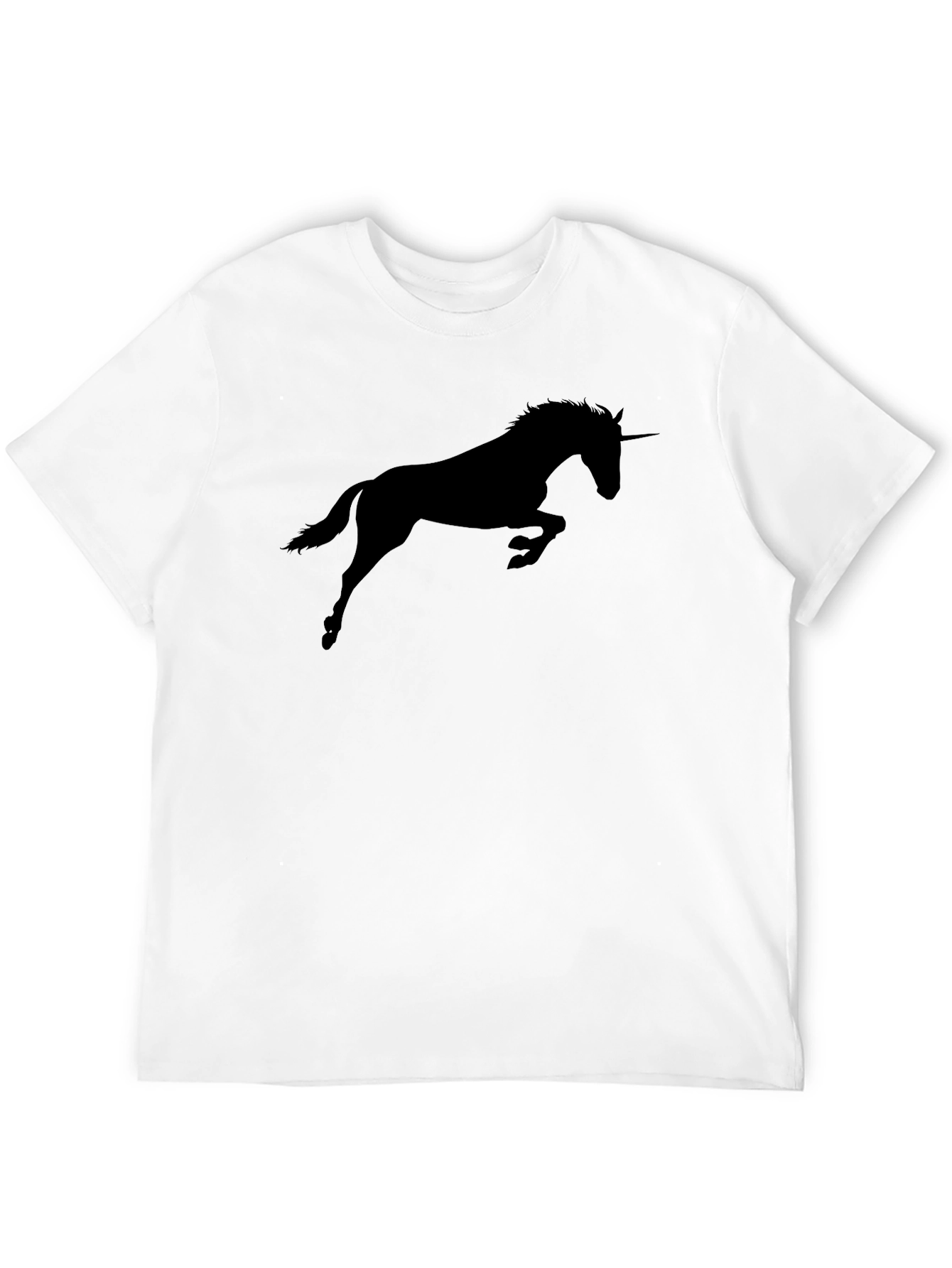 Mens Black Unicorn Silhouette Graphic Tee
