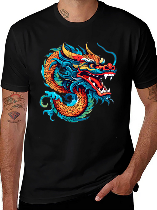 Dragon Graphic Tee - Mens Black T-Shirt
