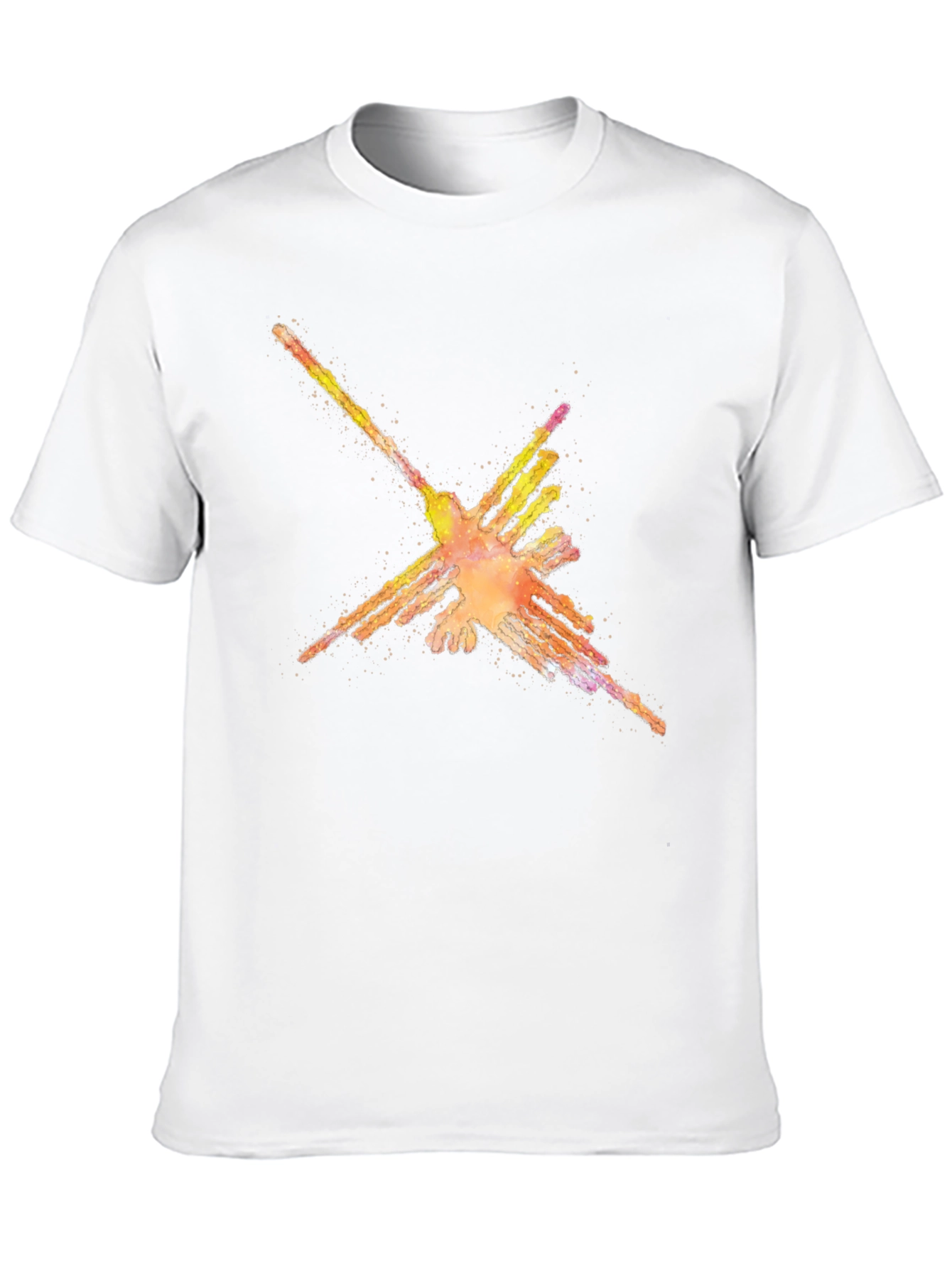 Nazca Lines Hummingbird Black T-Shirt