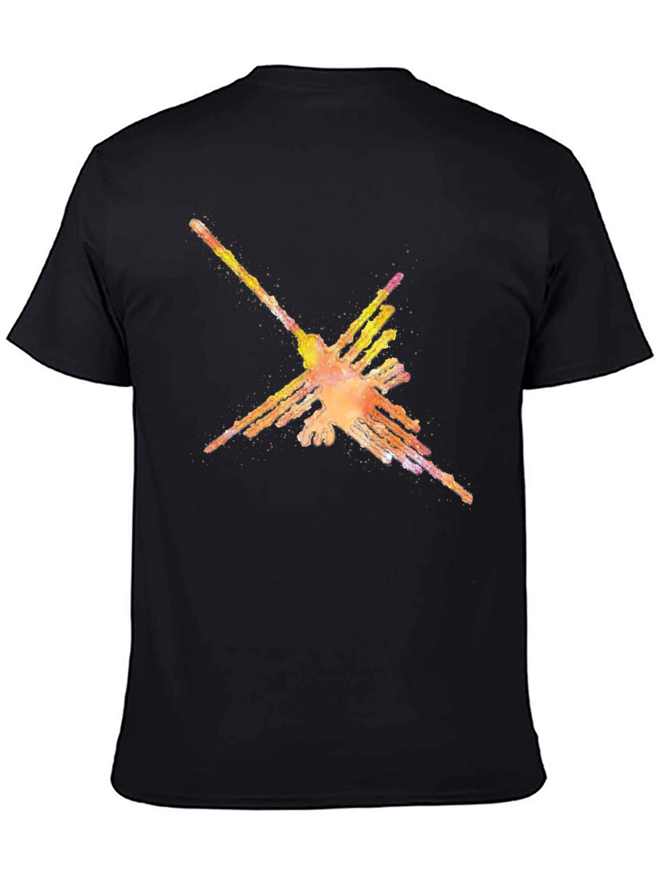 Nazca Lines Hummingbird Black T-Shirt
