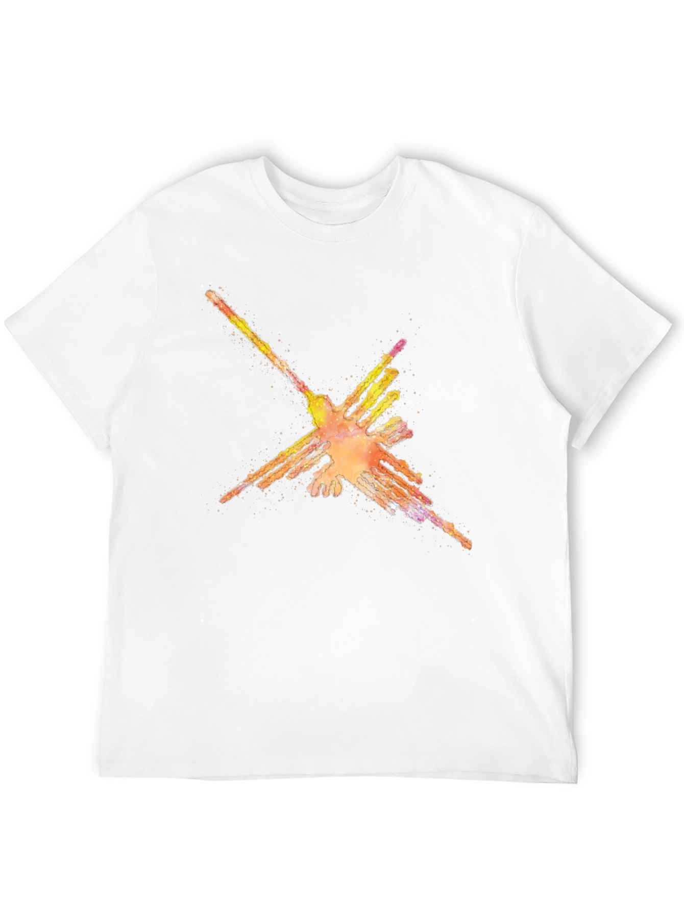 Nazca Lines Hummingbird Black T-Shirt