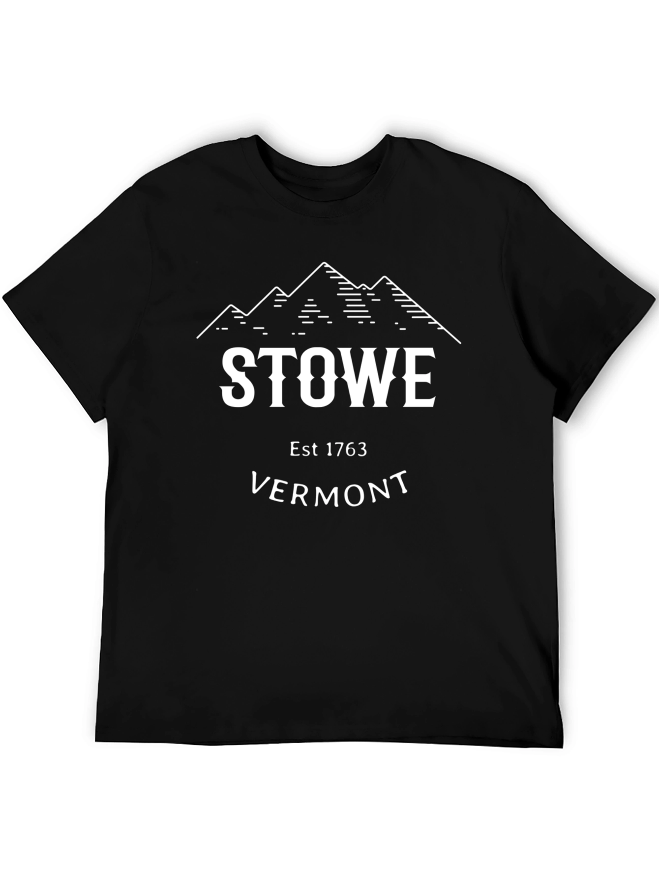Stowe Vermont Graphic T-Shirt - Black