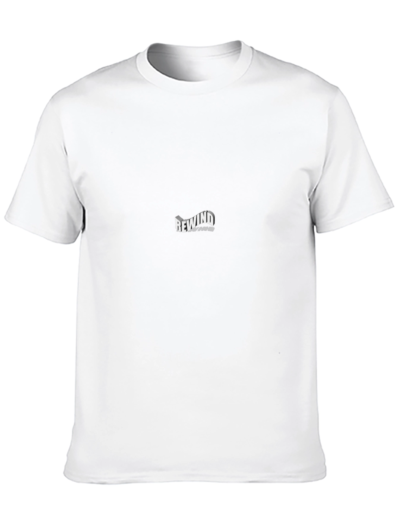 Rewind Graphic Black T-Shirt - Modern Design
